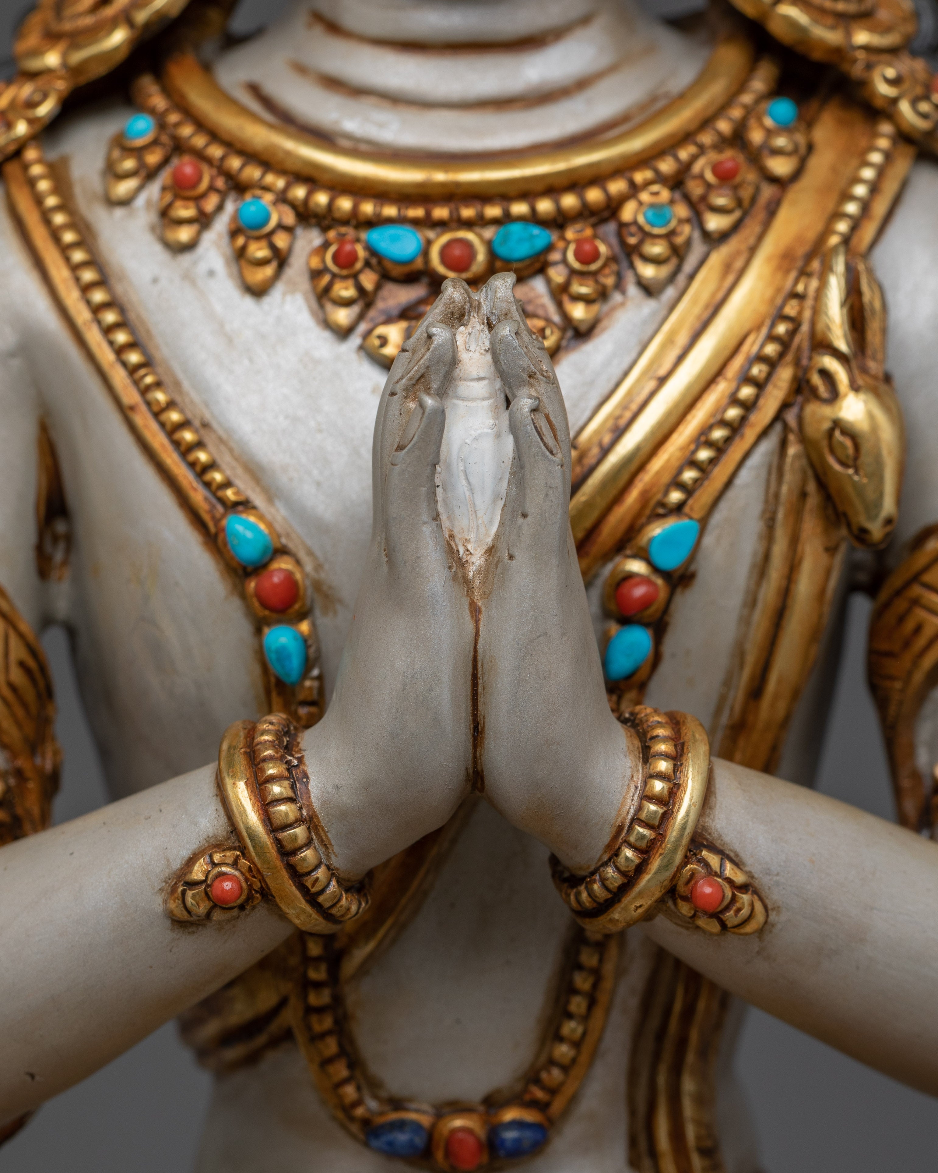 Chenrezig, Tibetan Deity of Mercy | Nepali Handcrafted Icon