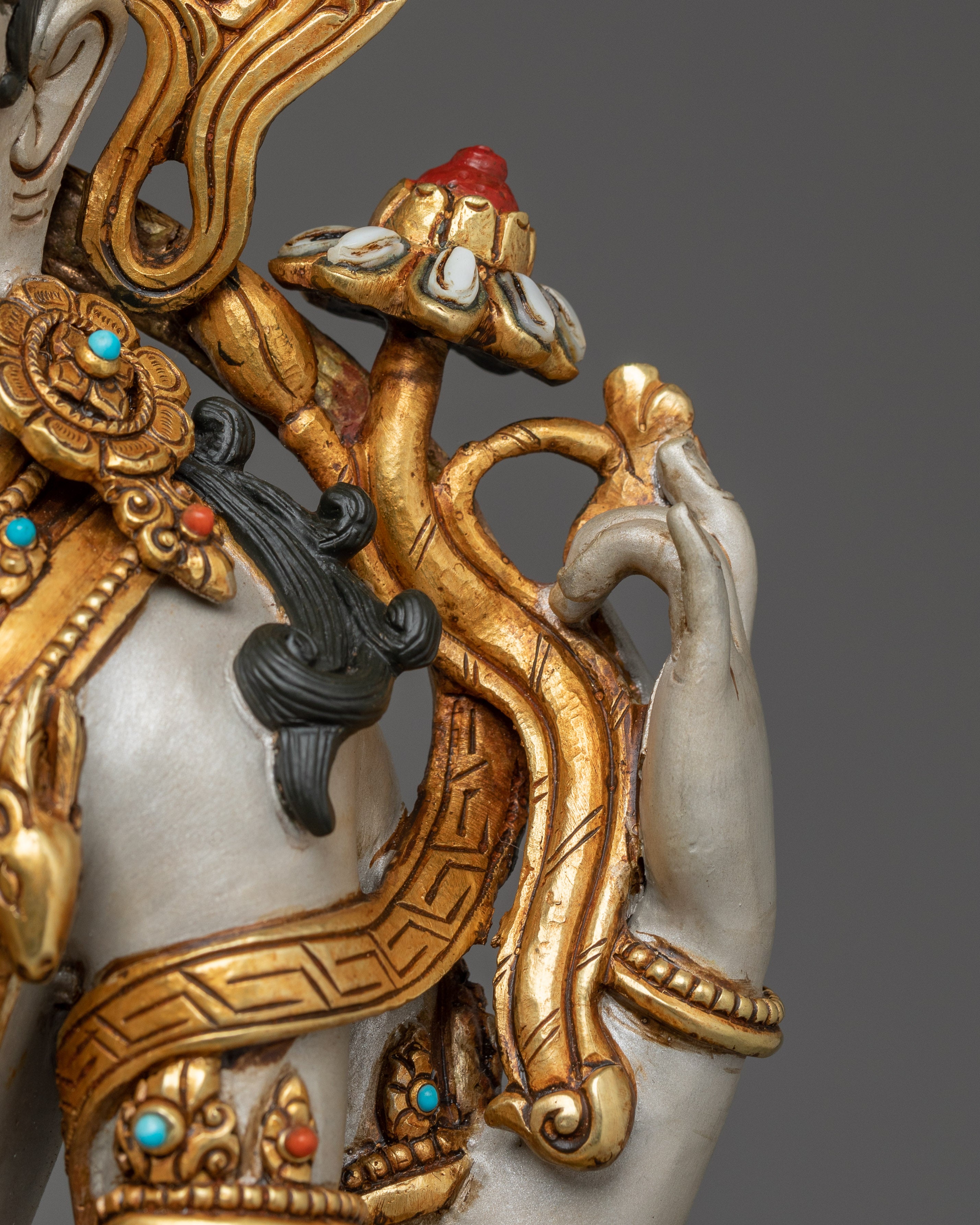 Chenrezig, Tibetan Deity of Mercy | Nepali Handcrafted Icon