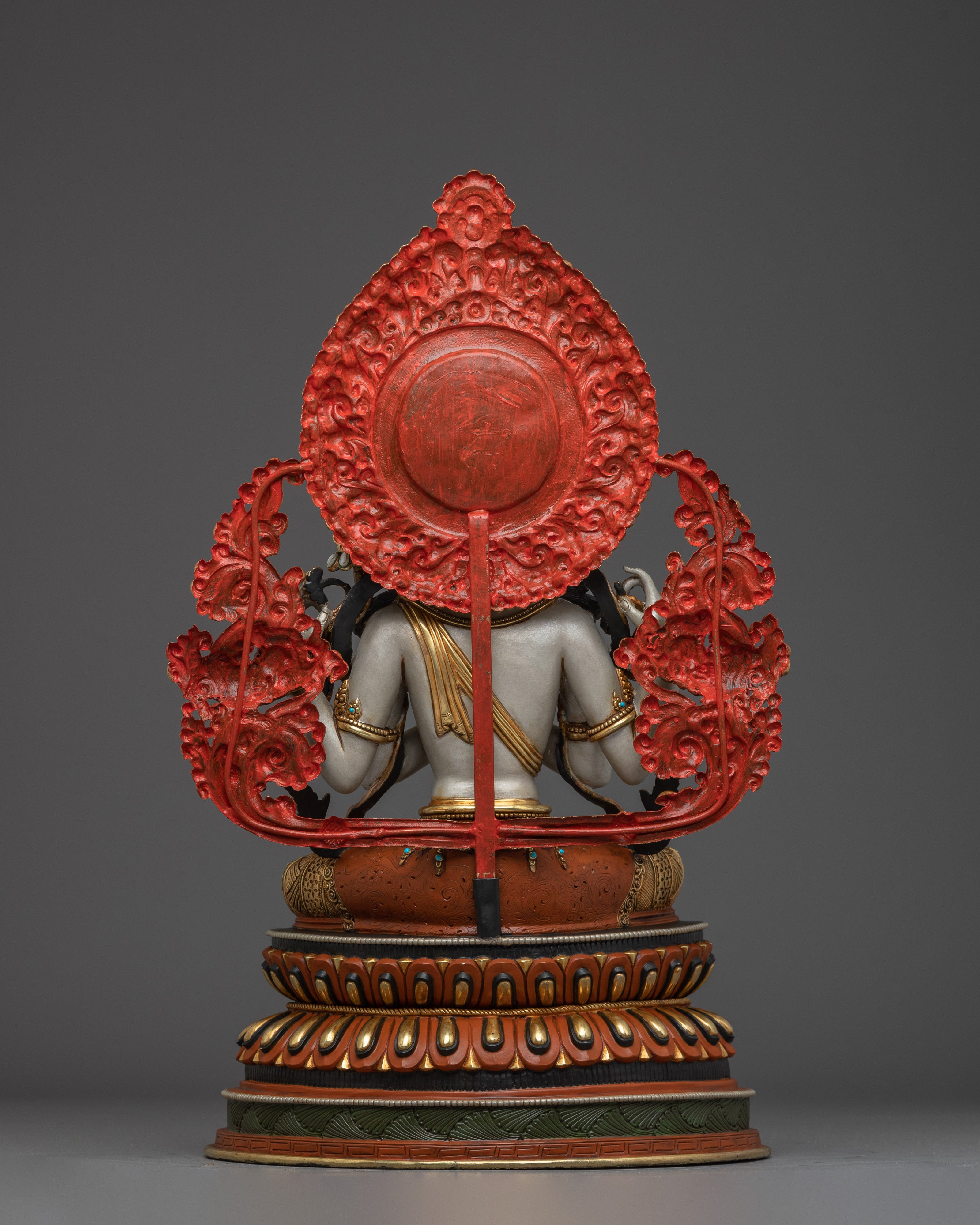 Chenrezig, Tibetan Deity of Mercy | Nepali Handcrafted Icon