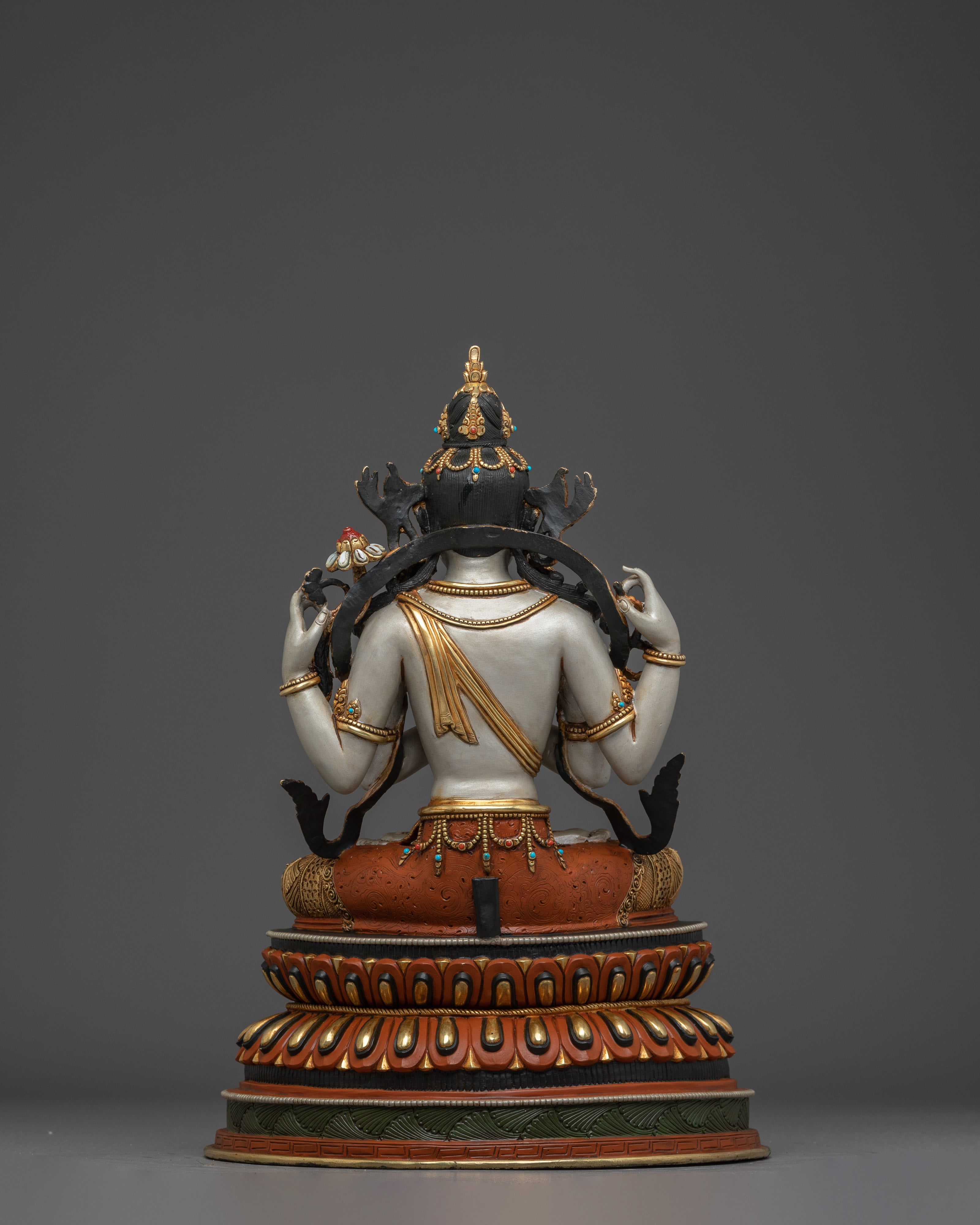 Chenrezig, Tibetan Deity of Mercy | Nepali Handcrafted Icon