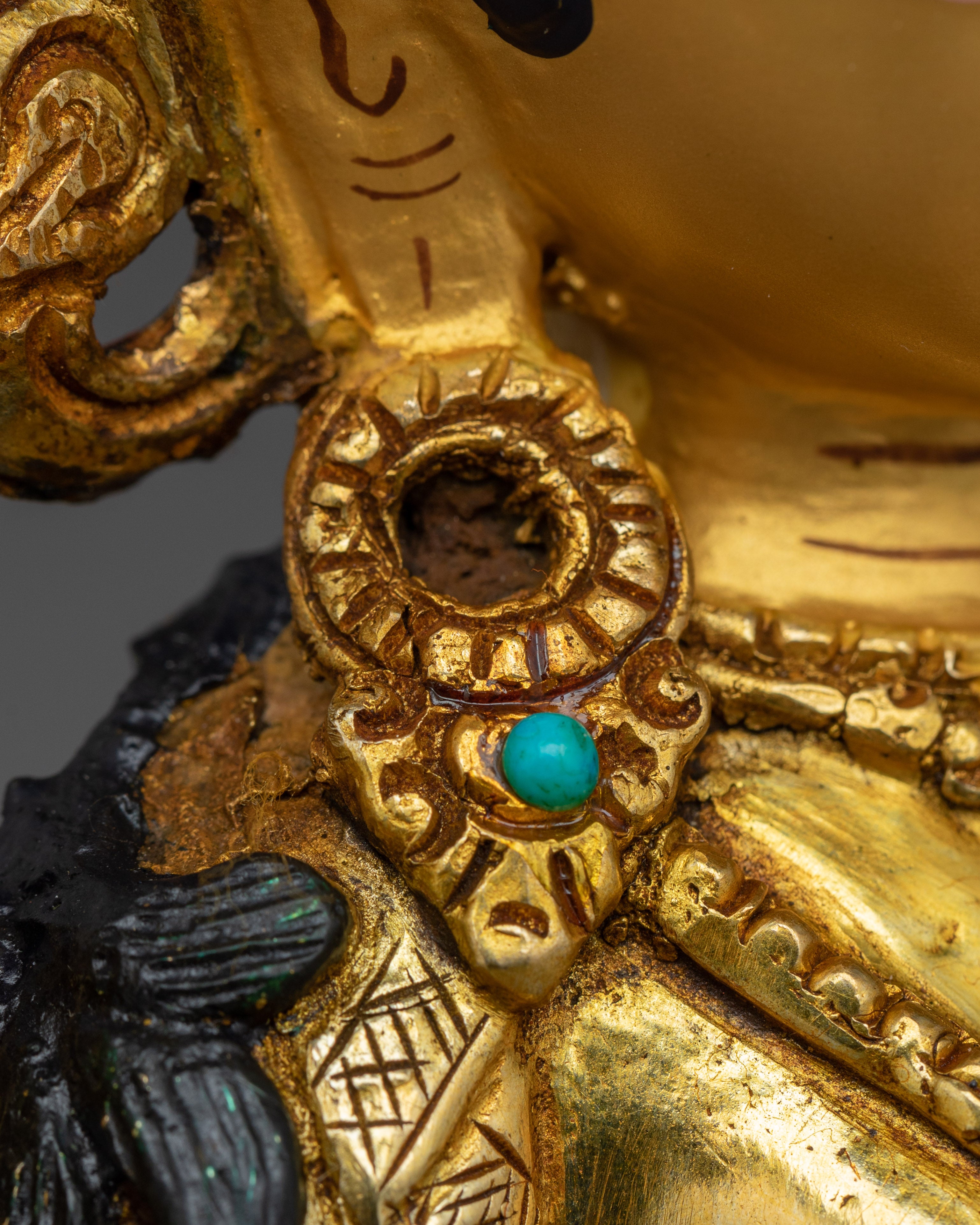 Peaceful Goddess White Tara | Gold Gilded Statue