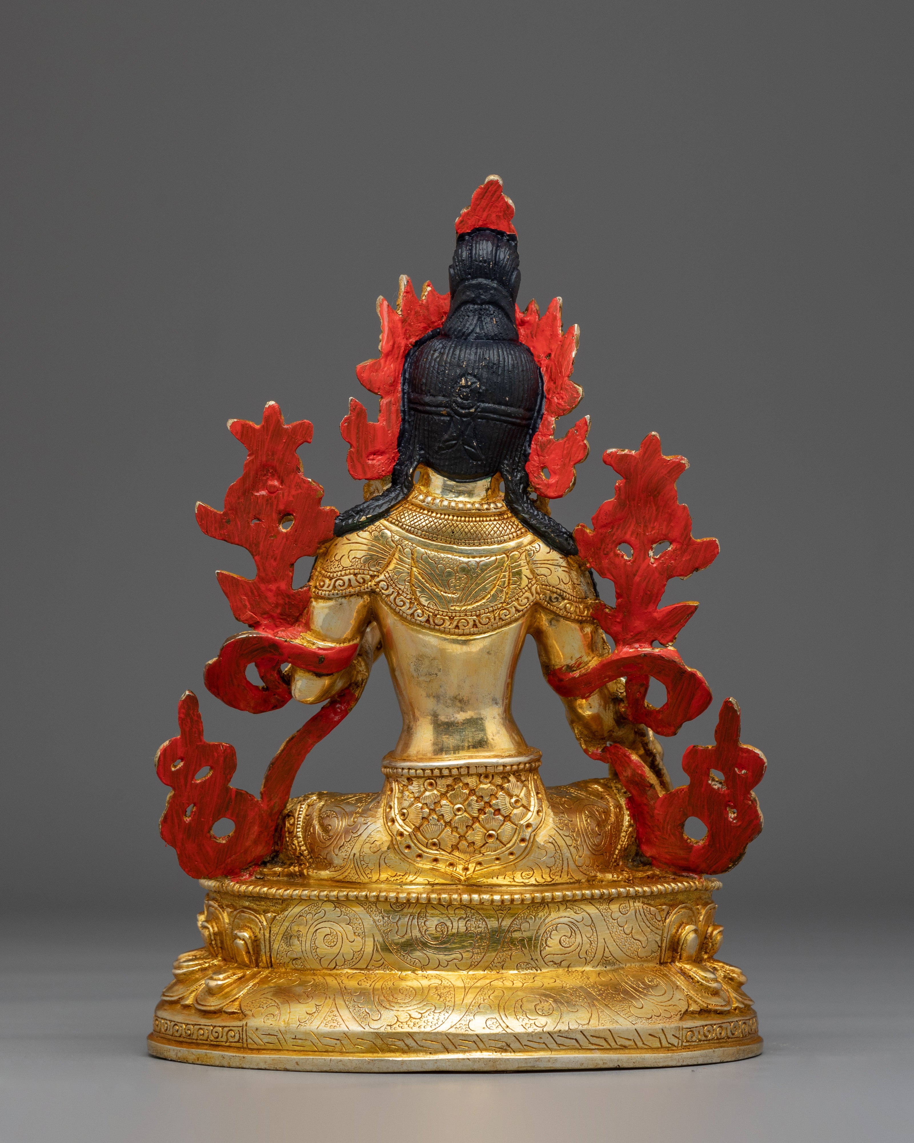Green Tara, Swift Goddess of Compassion | Gold Gilded Statue