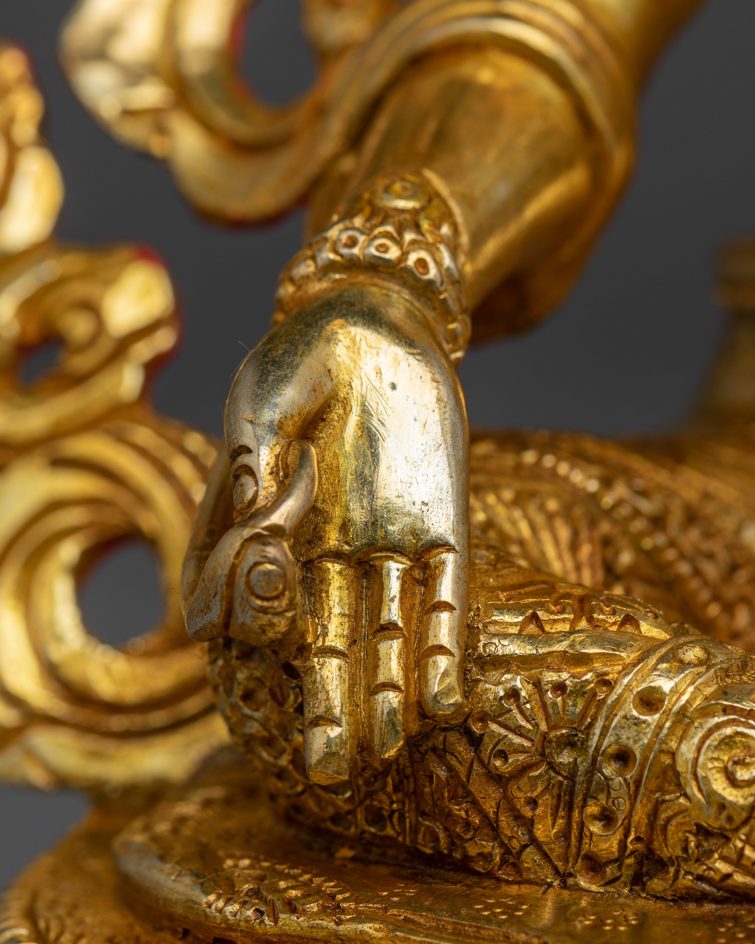 Green Tara, Swift Goddess of Compassion | Gold Gilded Statue