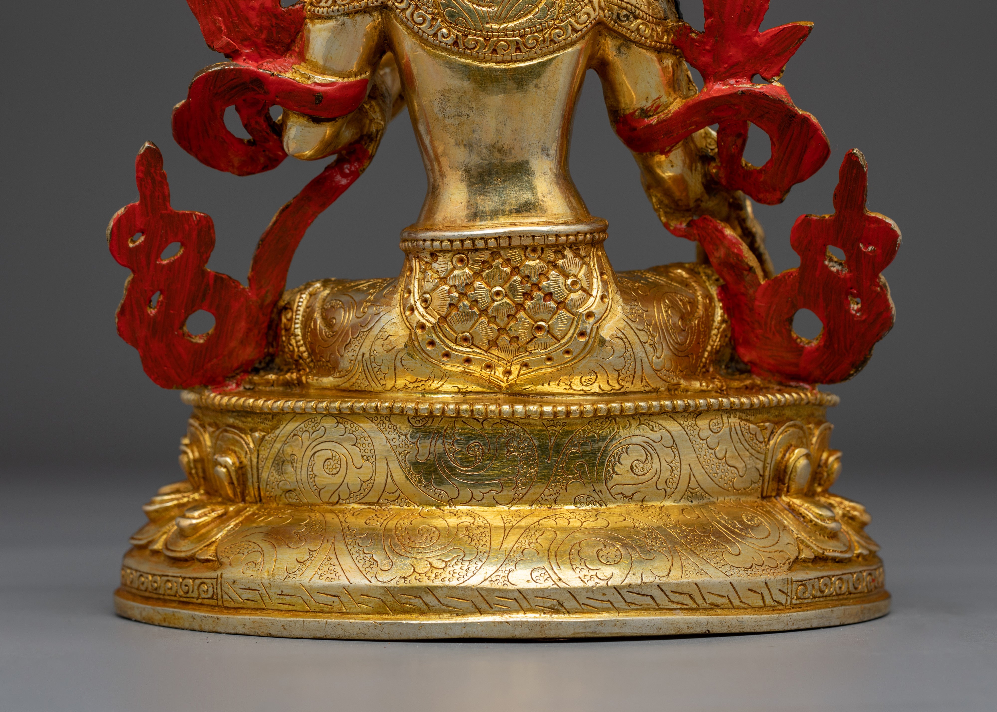 Green Tara, Swift Goddess of Compassion | Gold Gilded Statue