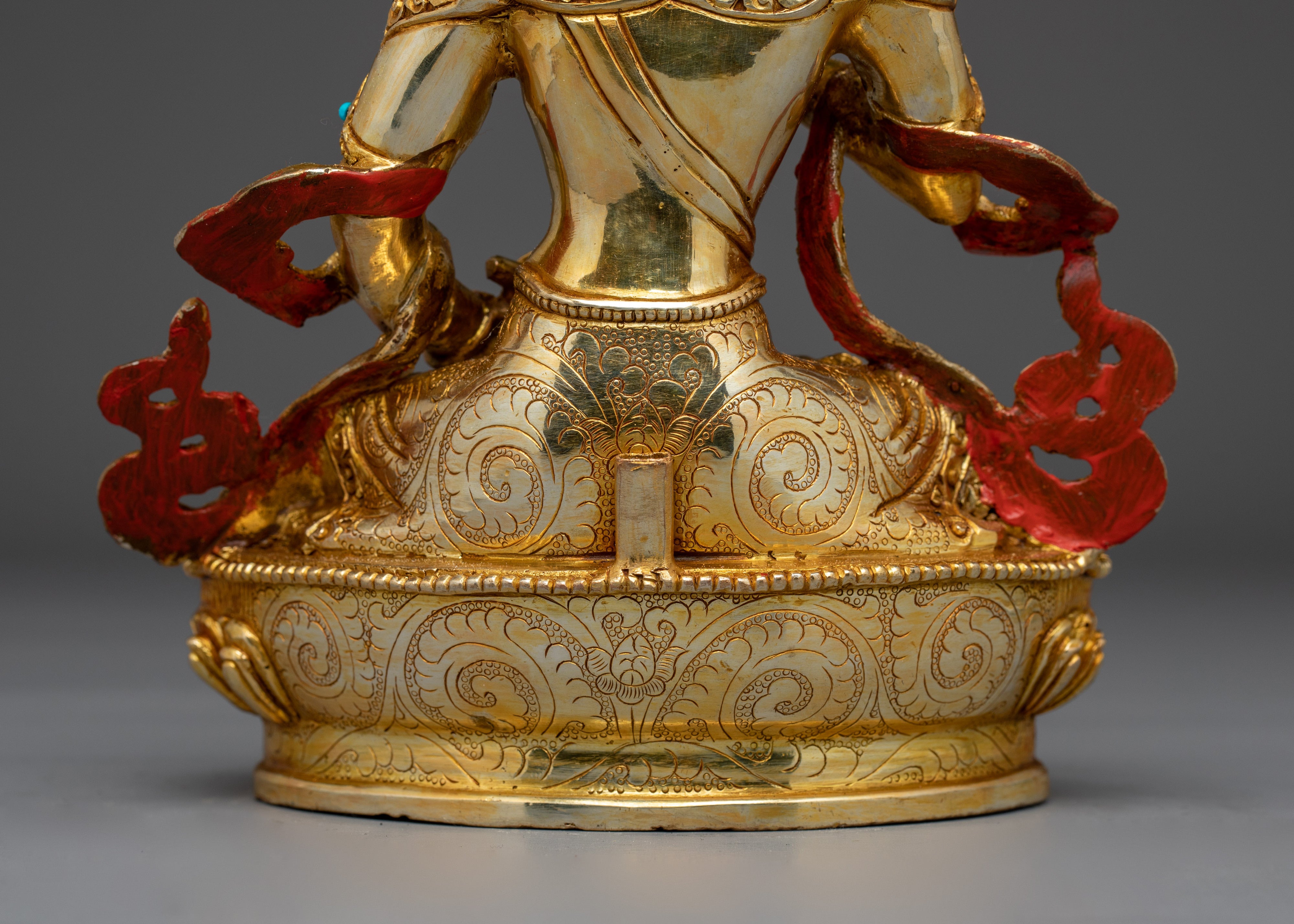 Vajrasattva Gold Gilded with Gemstones Statue | Symbol of Purification and Inner Peace