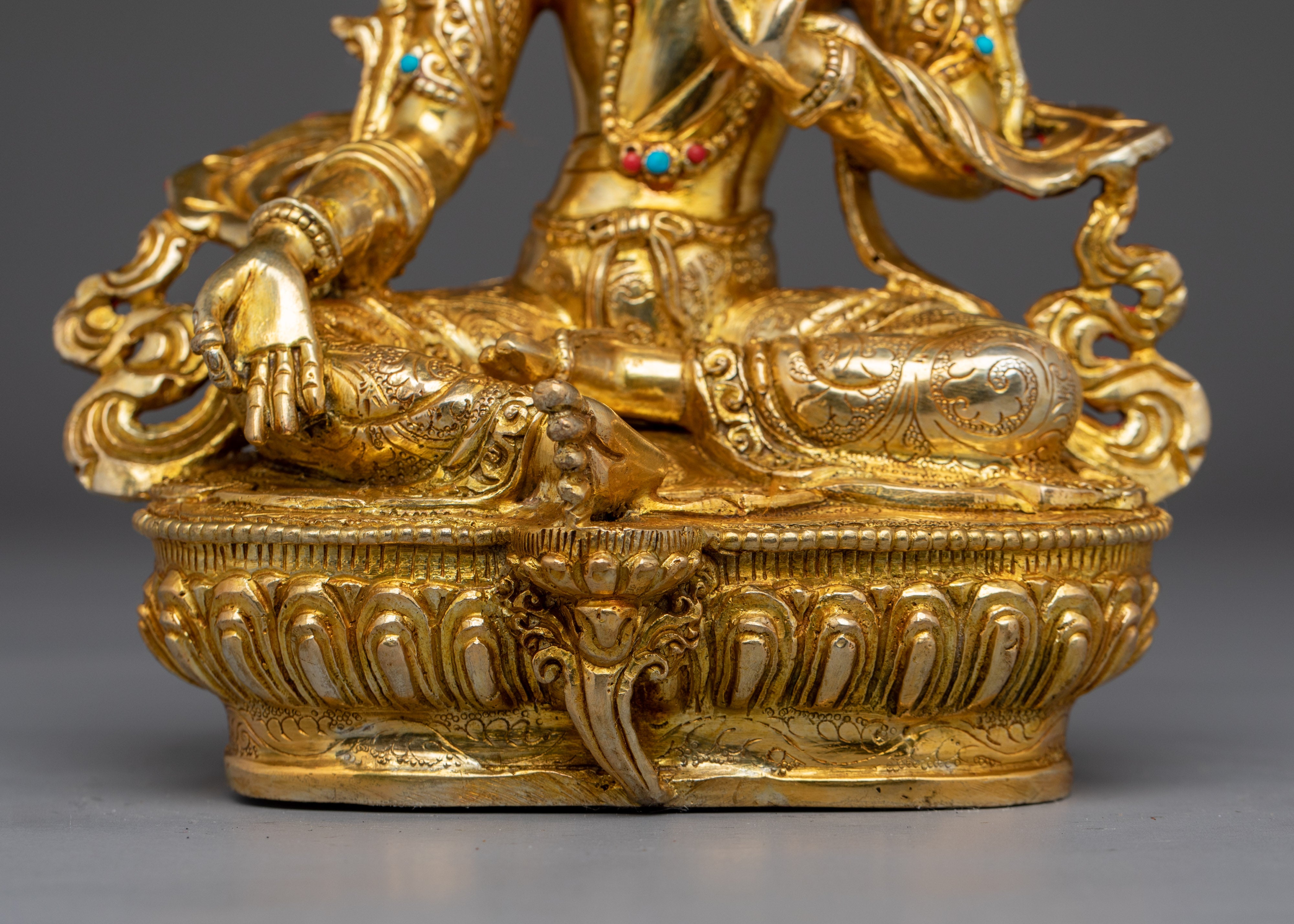 Green Tara Spiritual & Healing Statue | Gemstone Tara Figurine