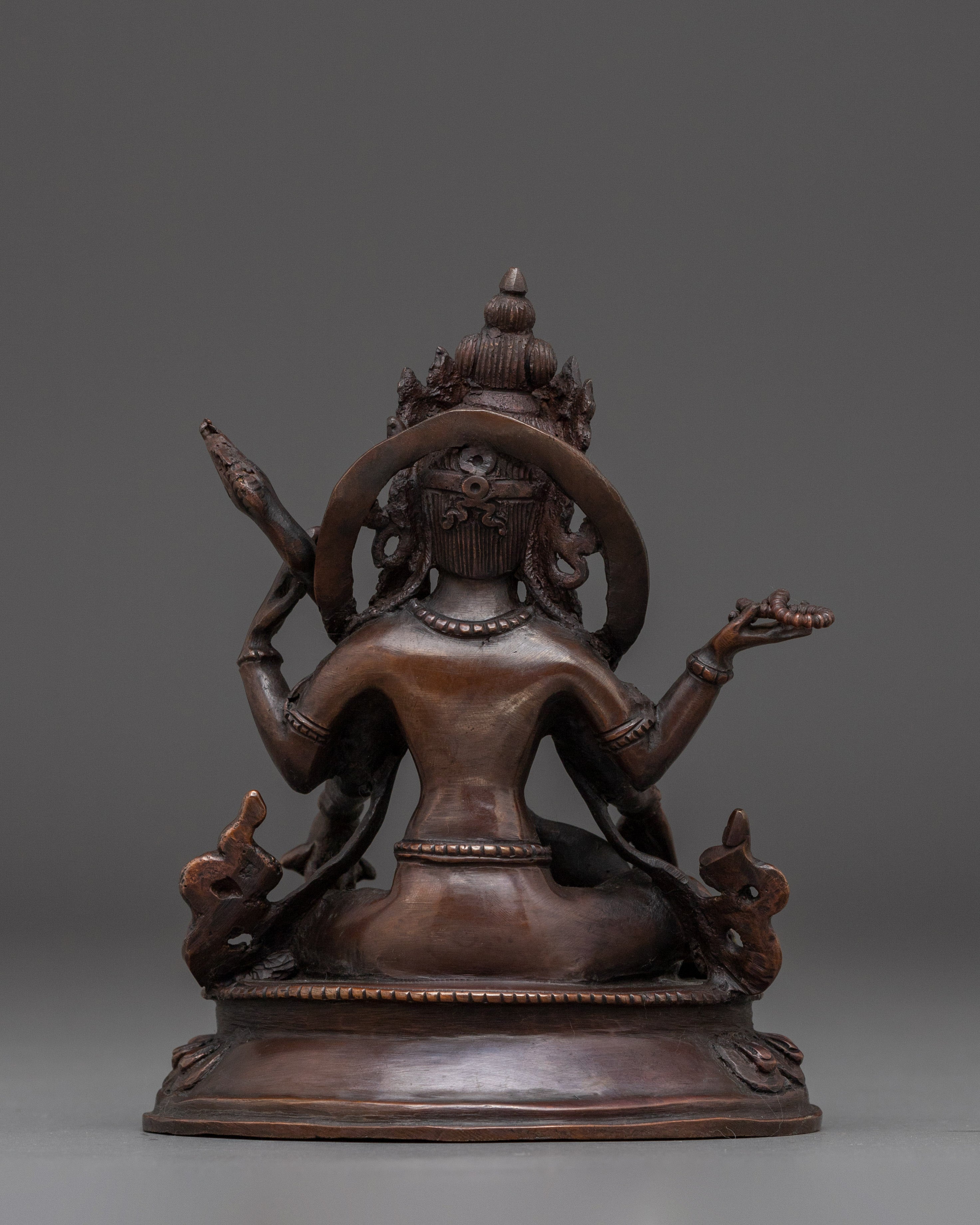 Saraswati Statue in Oxidized Copper | Symbol of Wisdom and Creativity