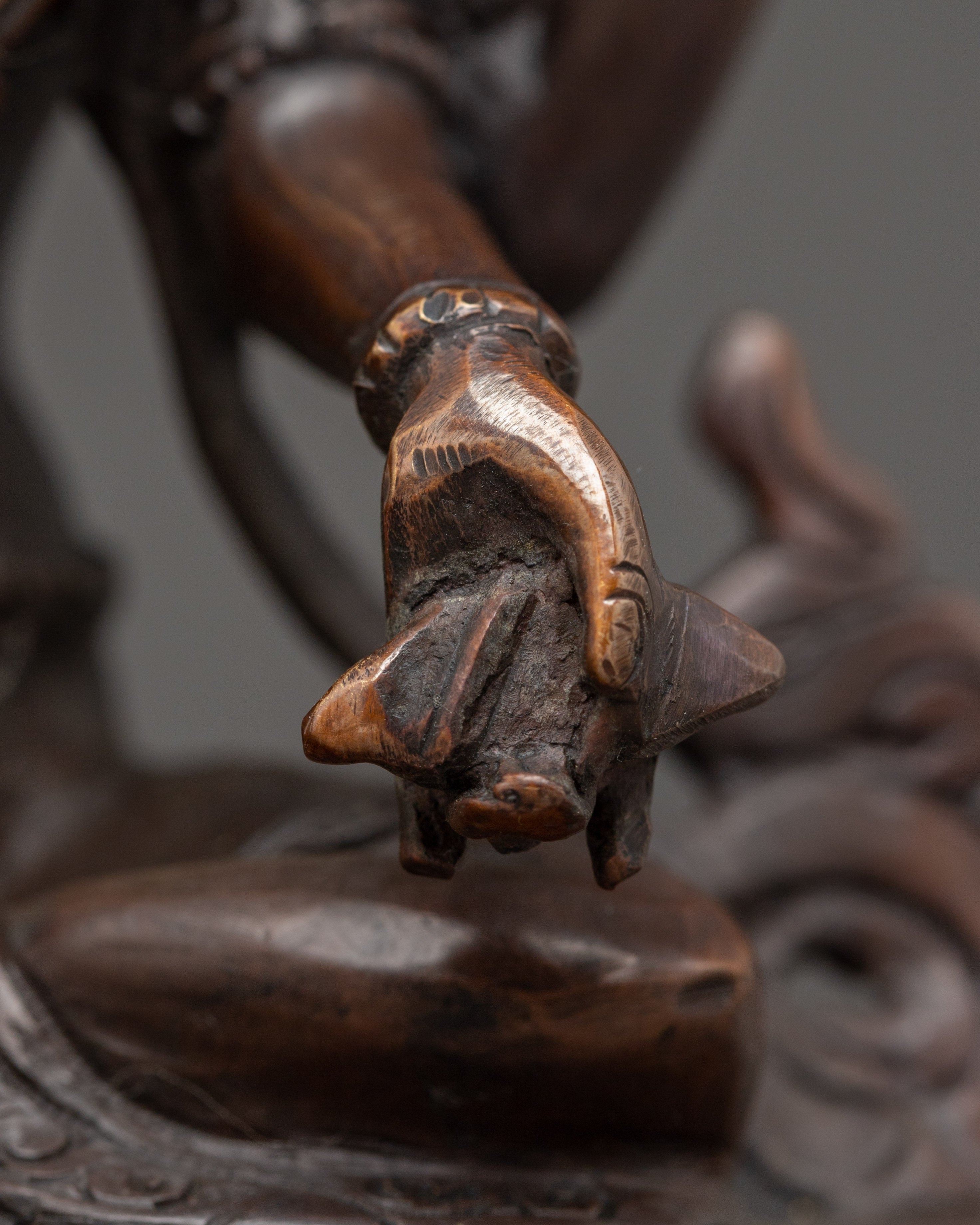 Saraswati Statue in Oxidized Copper | Symbol of Wisdom and Creativity