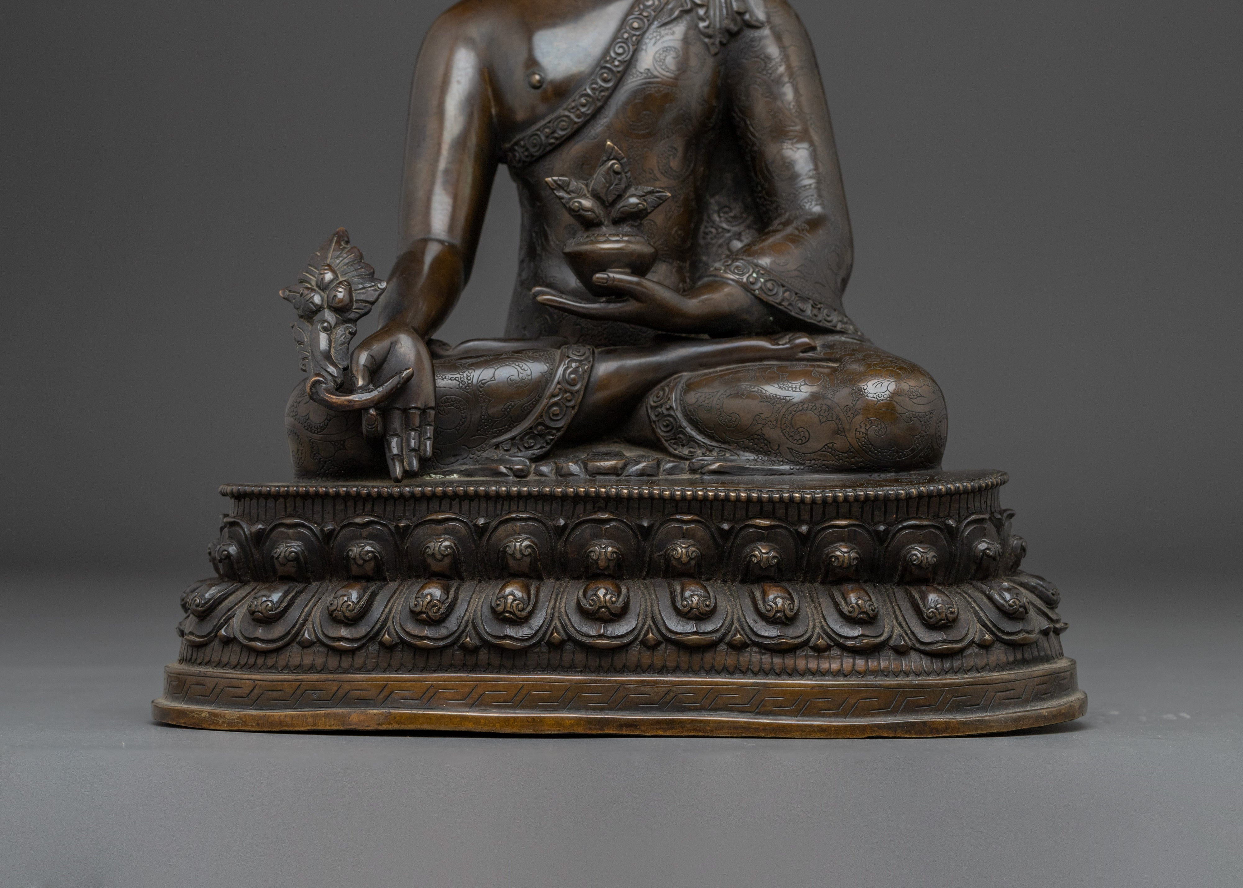 Medicine Buddha, Healing Statue | Nepali Handcrafted Icon