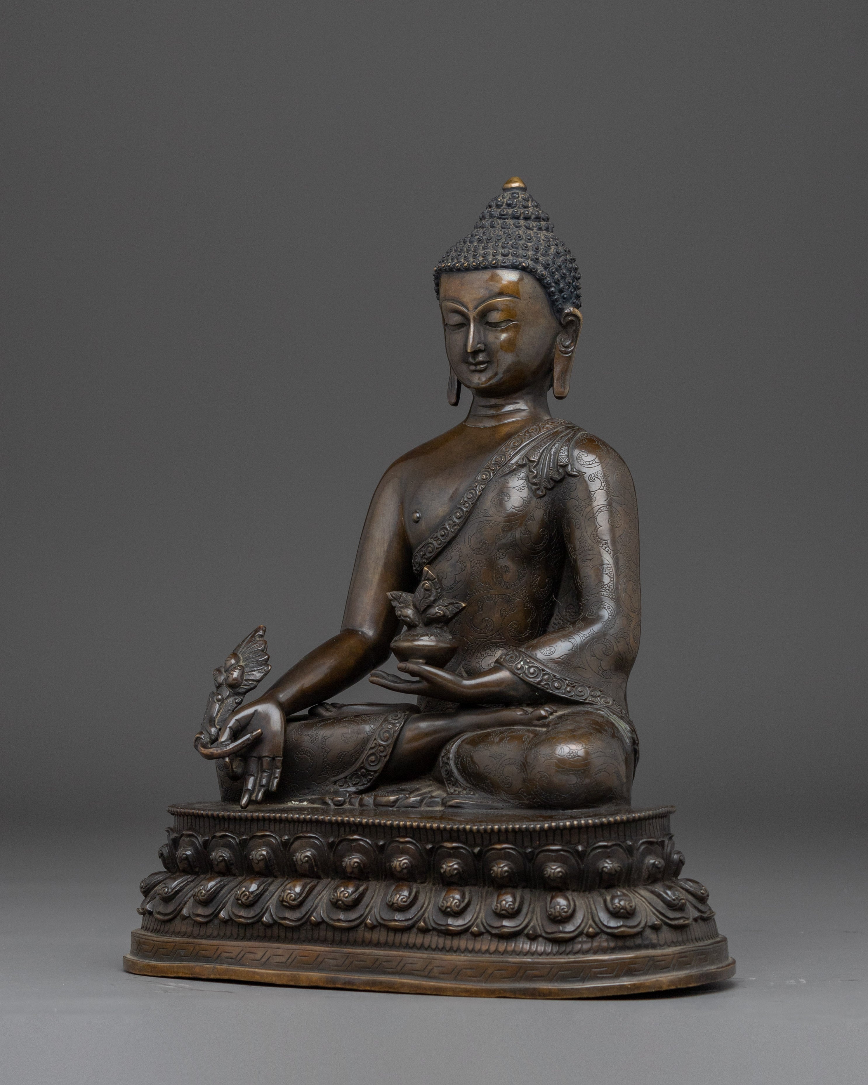 Medicine Buddha, Healing Statue | Nepali Handcrafted Icon