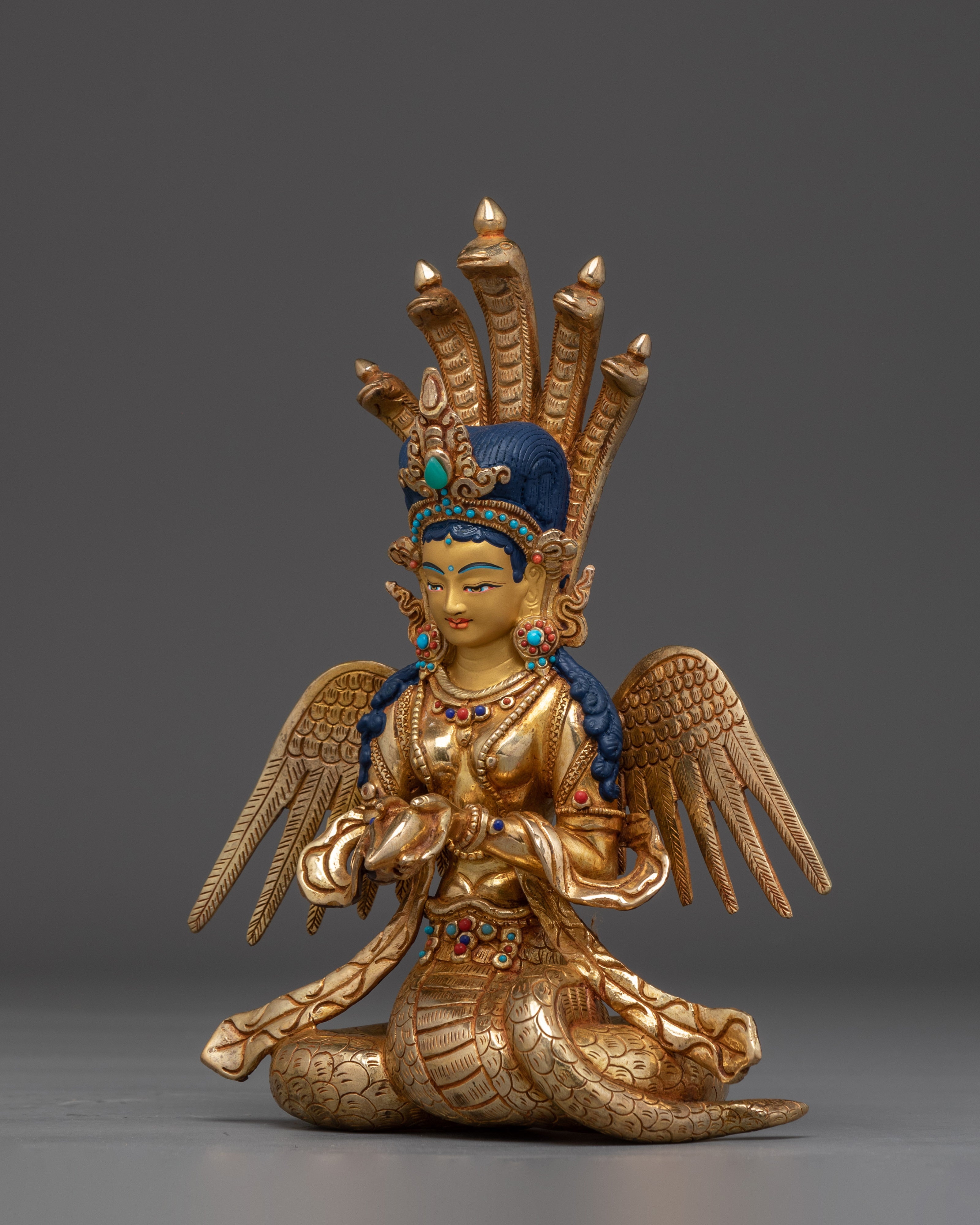 Handmade Nagakanya Statue: Protector of the Esoteric Teachings