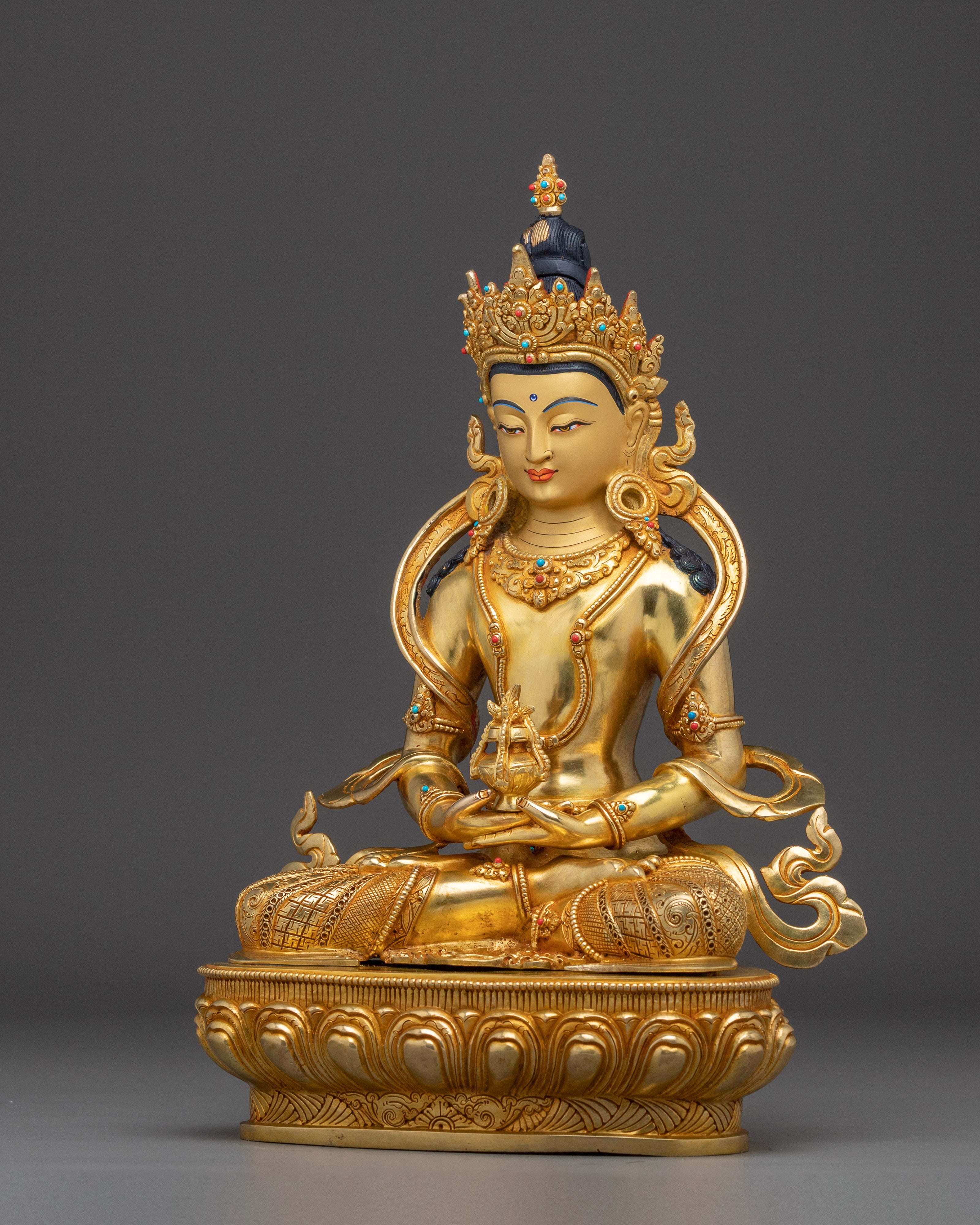 Golden Amitayus Statue for Spirituality