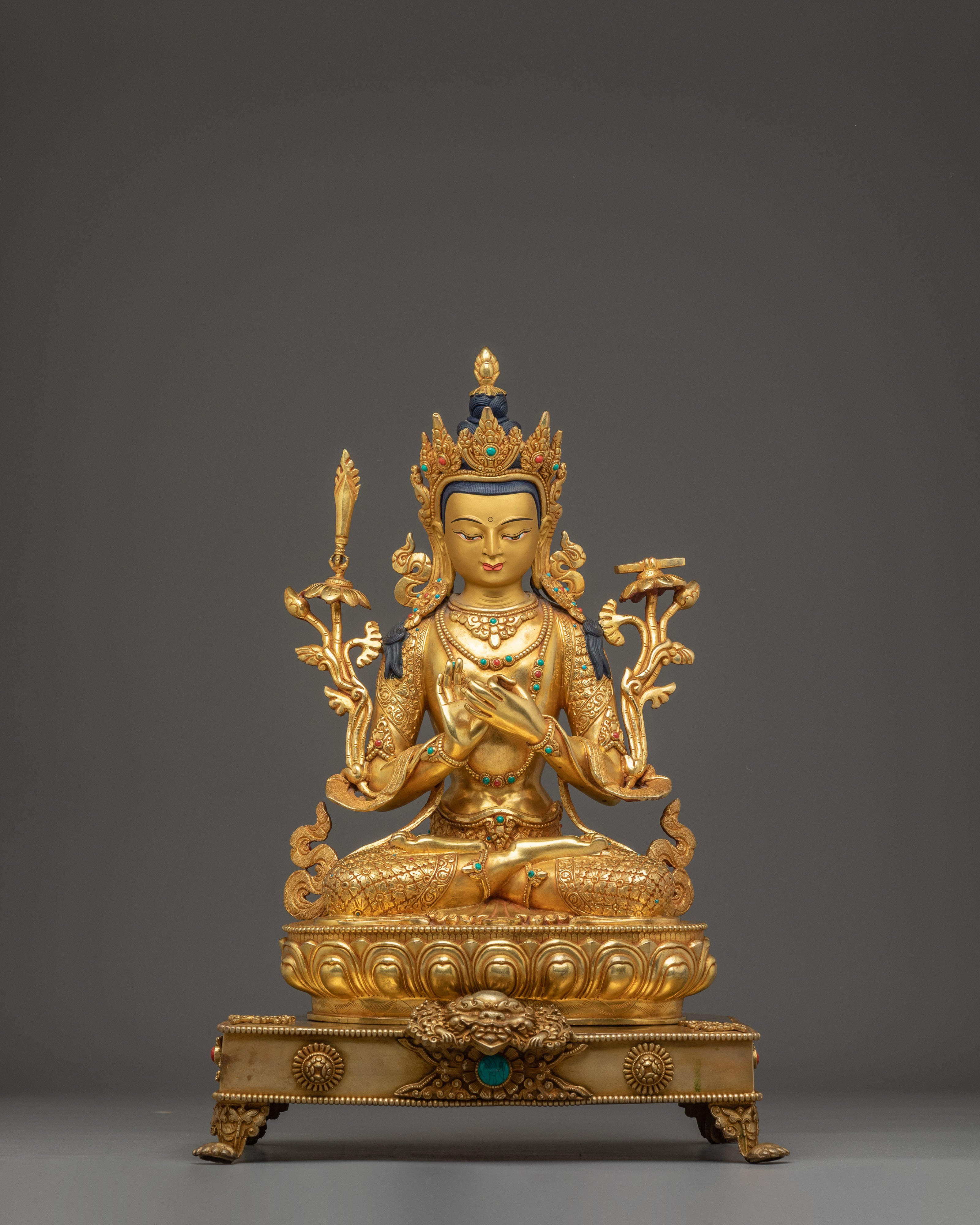 Manjushri in Throne | Bodhisattva of Wisdom
