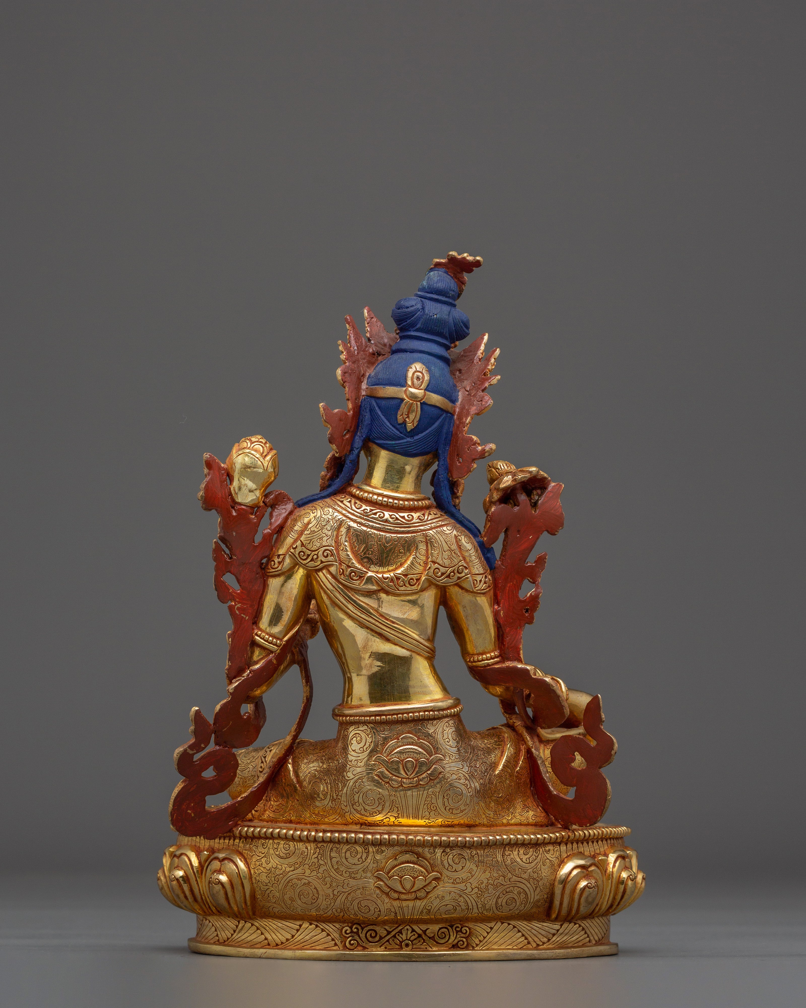 Goddess Green Tara Icon Art | Gold Gilded Himalayan Icon