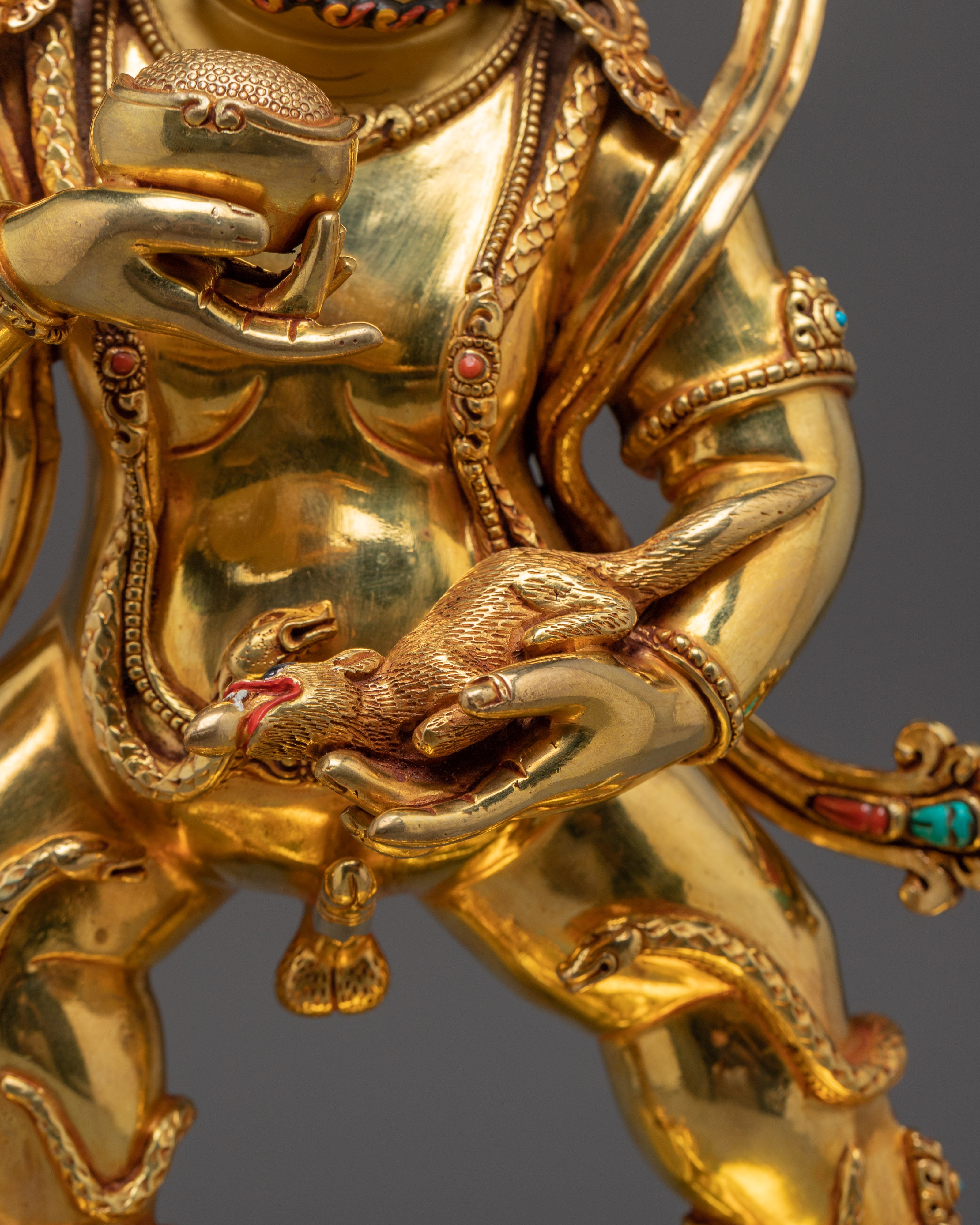 Buddhist Wealth Deity Black Dzambhala Art | Guardian of the Wealth
