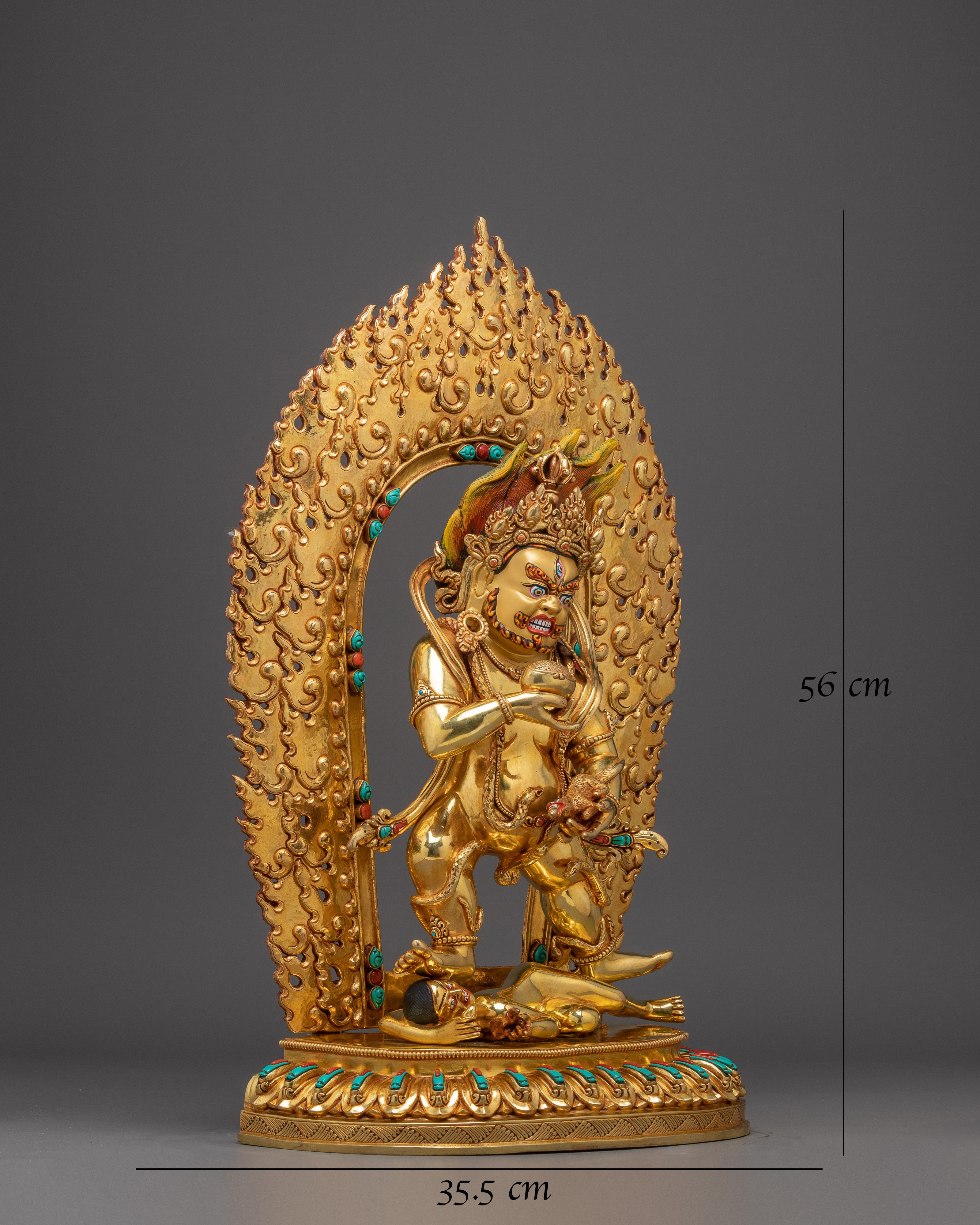 Buddhist Wealth Deity Black Dzambhala Art