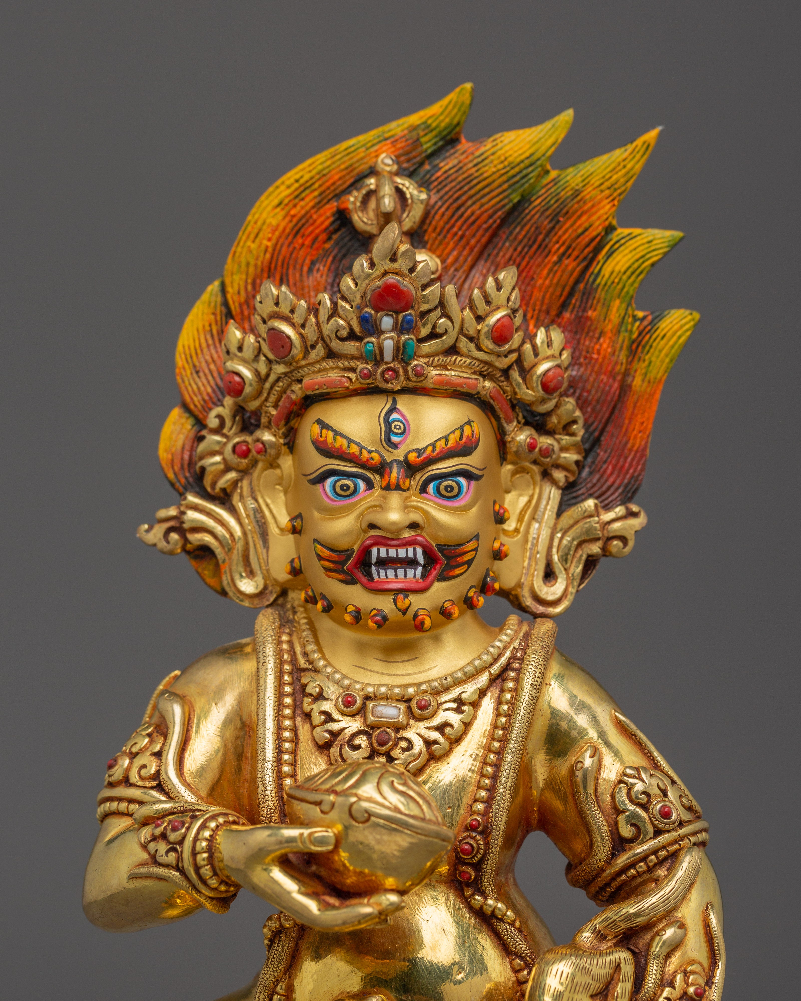 Wealth Deity Black Dzambhala Art | Guardian of the Wealth