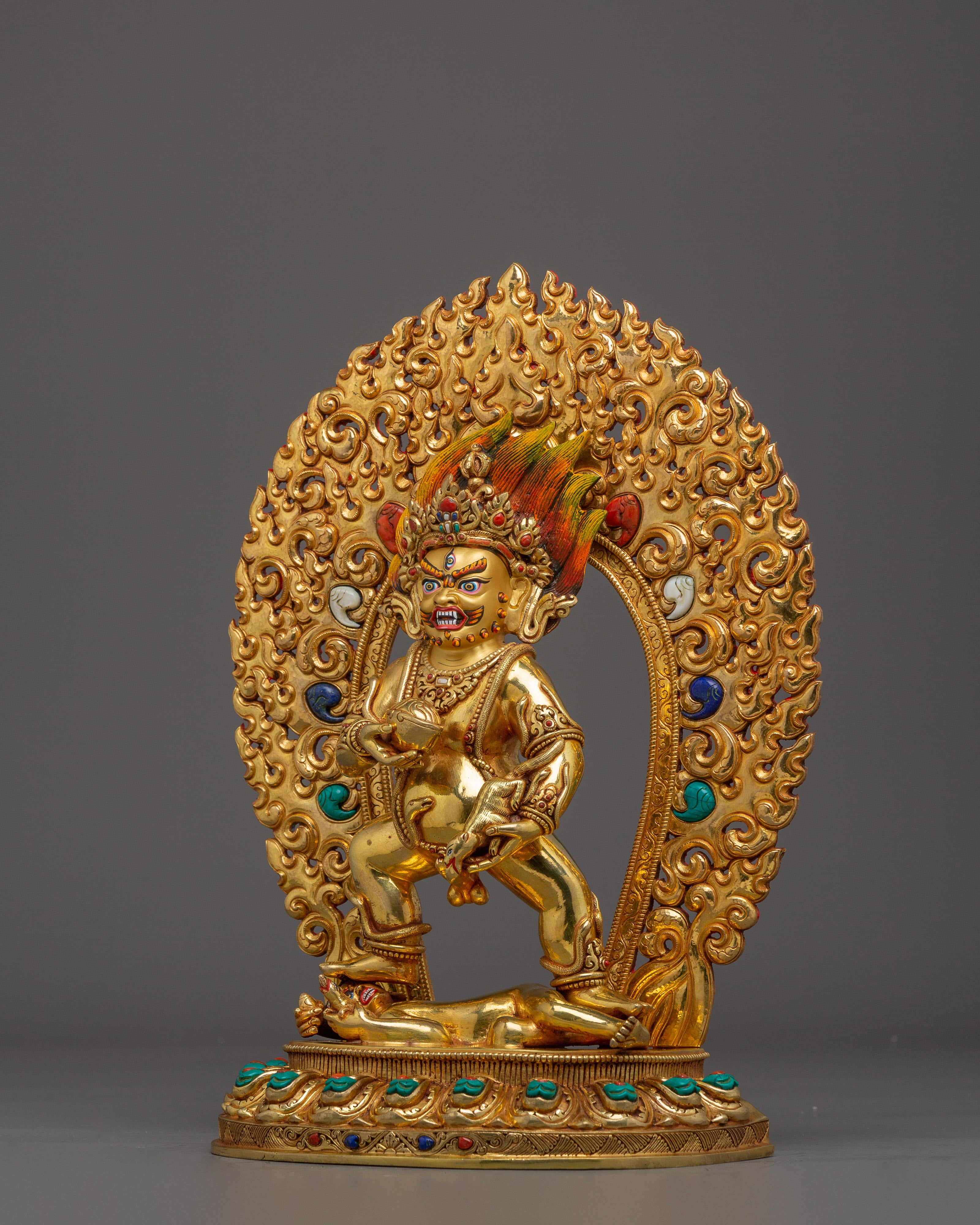 Wealth Deity Black Dzambhala Art | Guardian of the Wealth