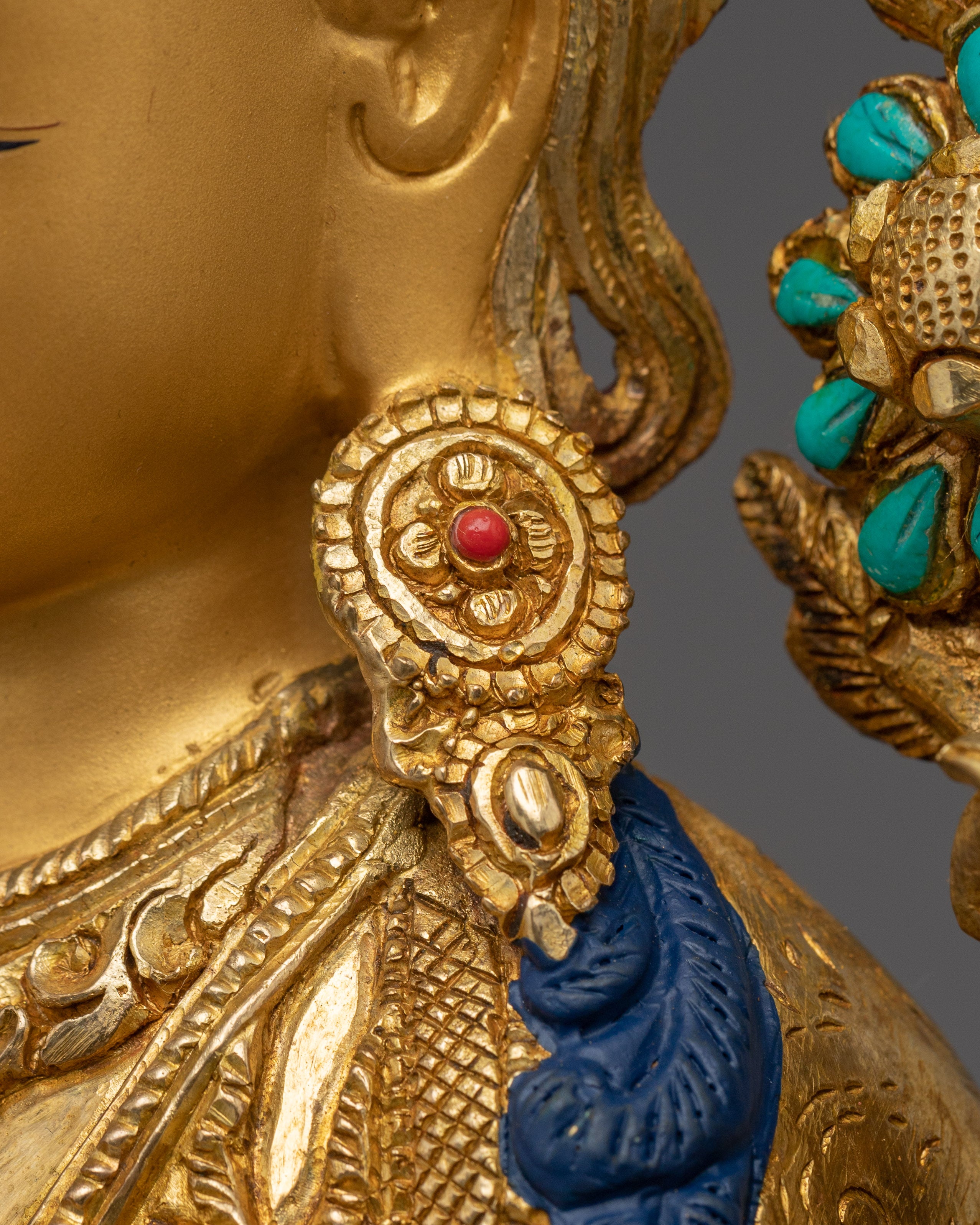 Handmade Chenrezig Copper Artwork | Meditation and Spiritual Decor