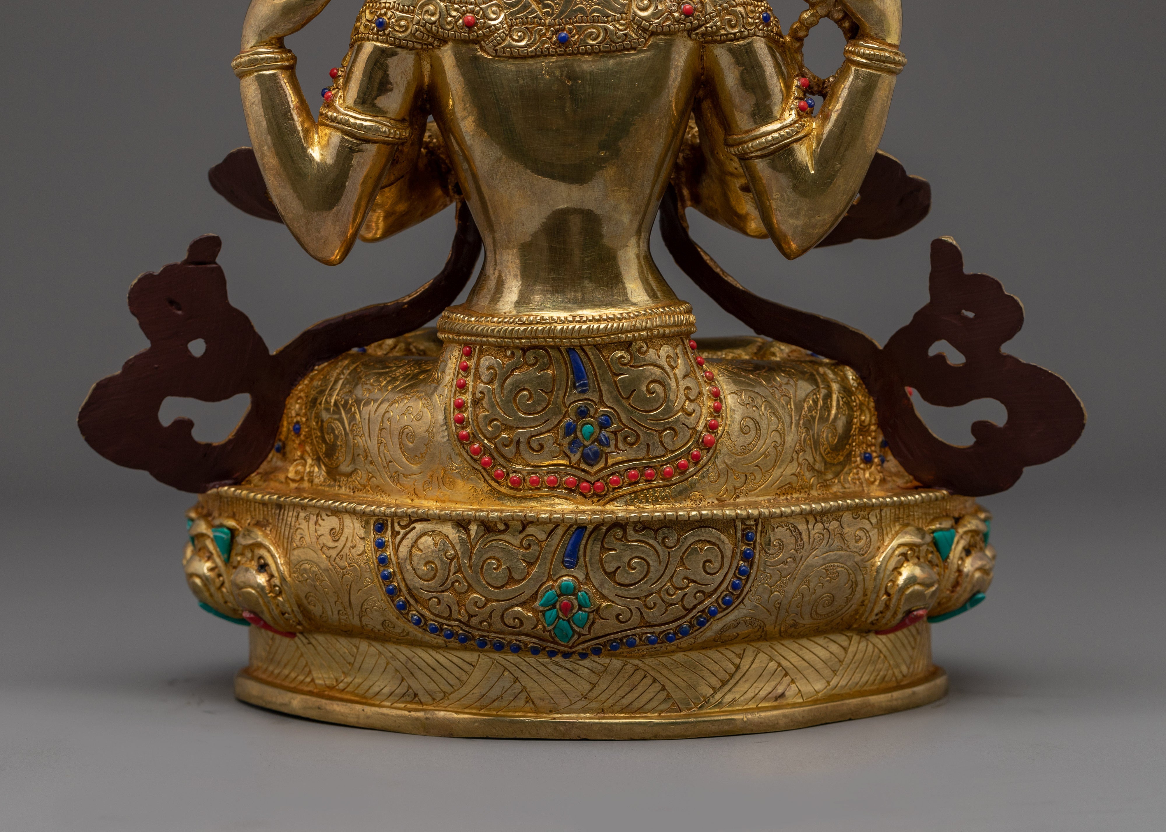 Handmade Chenrezig Copper Artwork | Meditation and Spiritual Decor