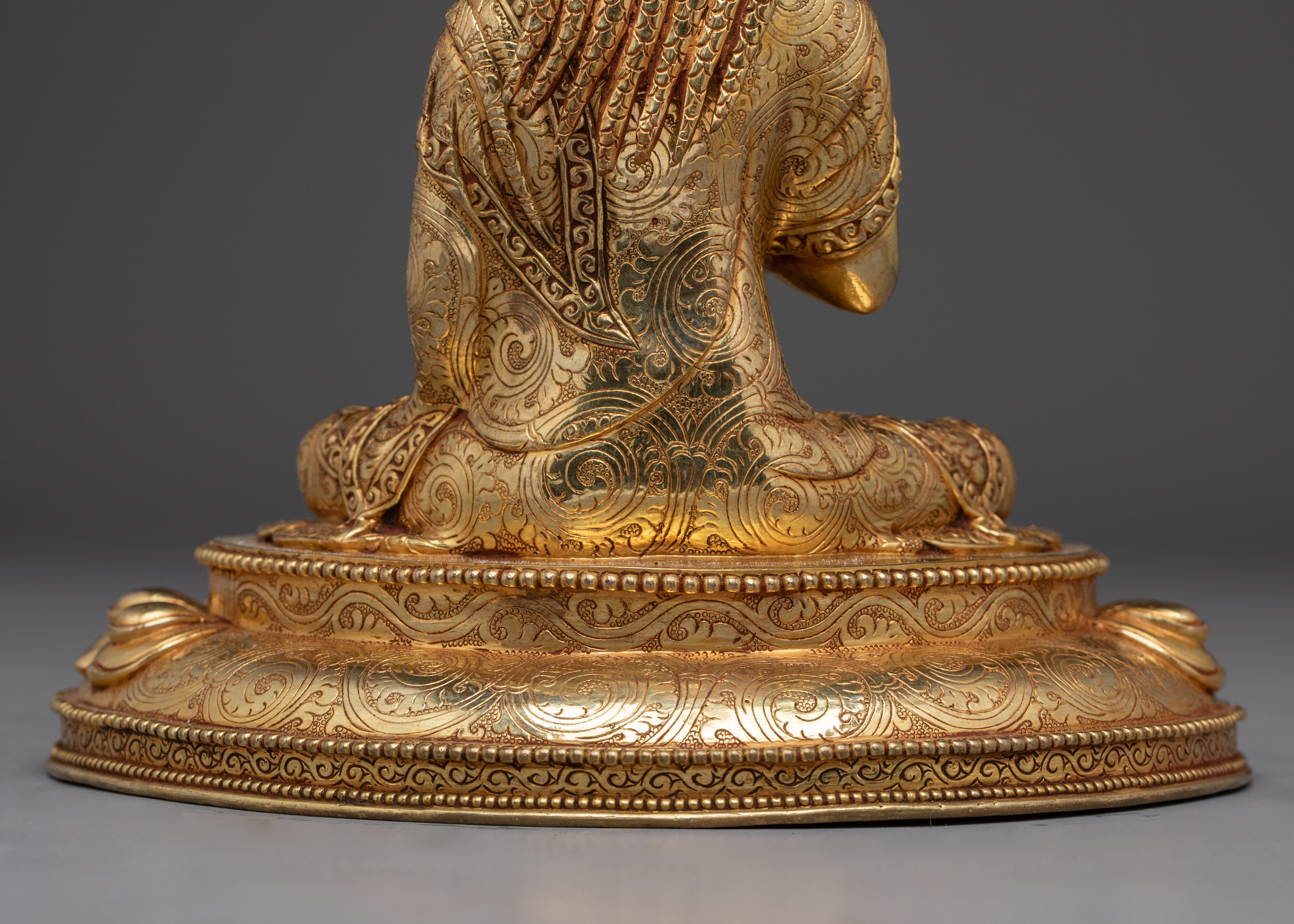 Master Nagarjuna Statue | Gold Gilded Buddhist Icon