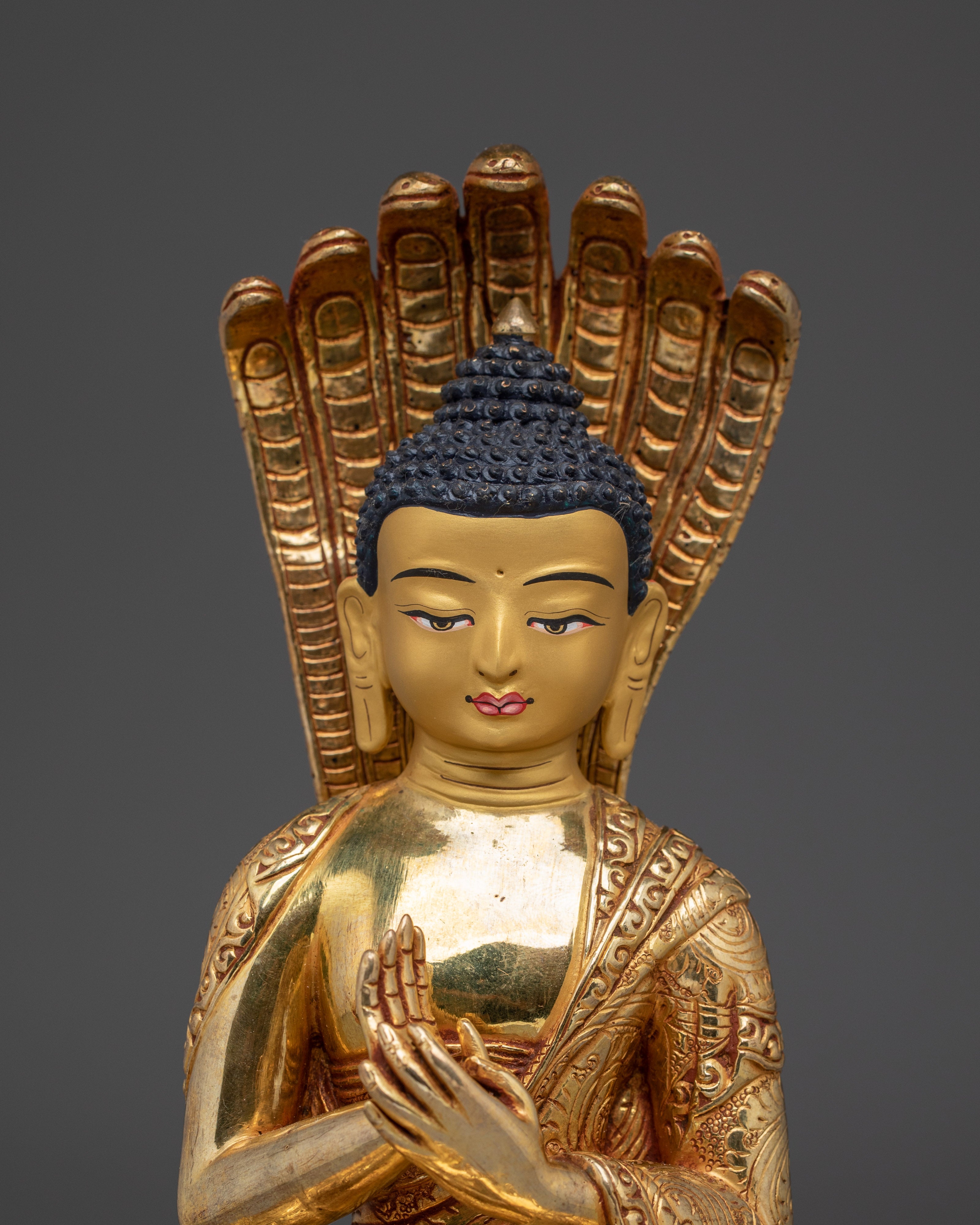 Master Nagarjuna Statue | Gold Gilded Buddhist Icon