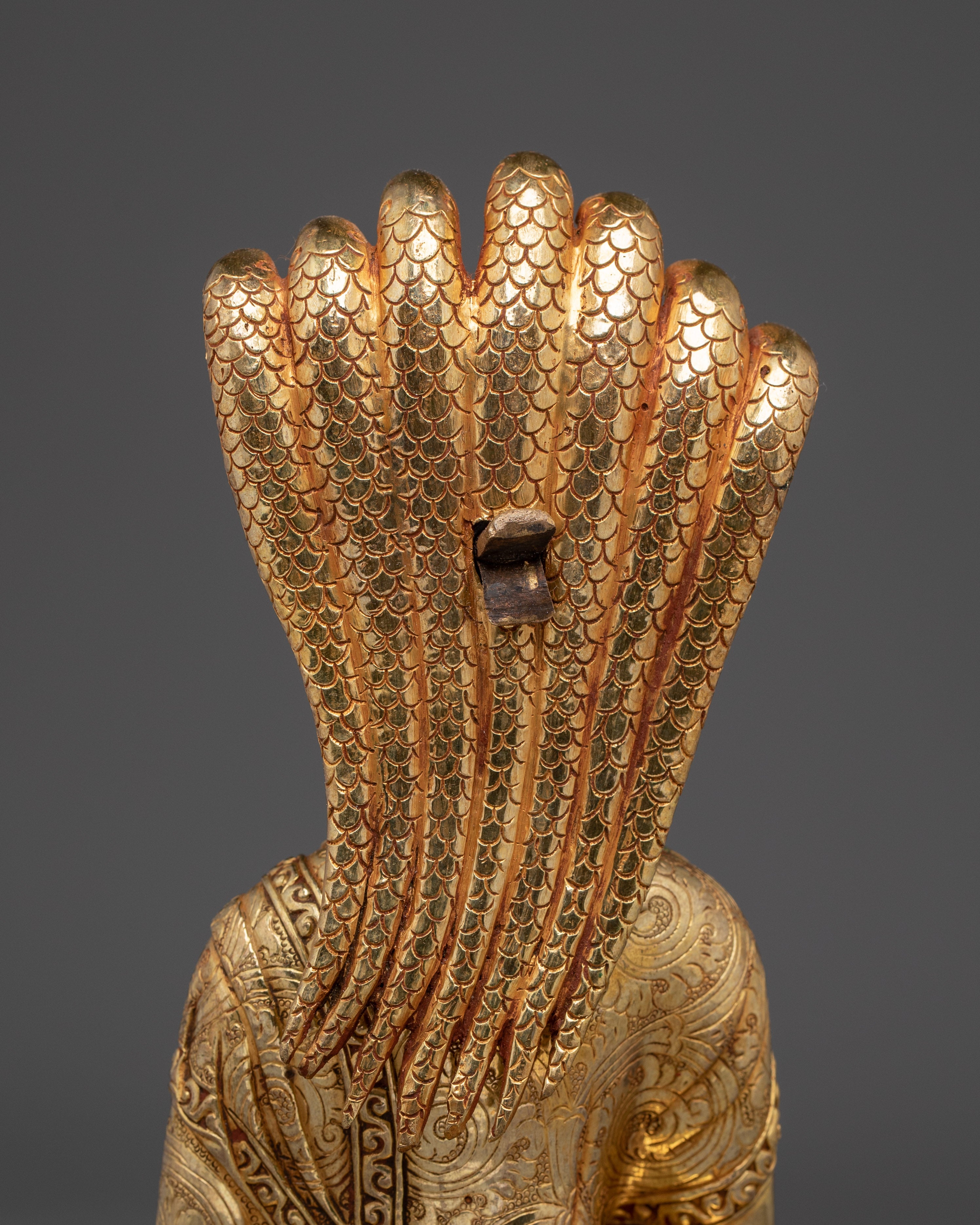 Master Nagarjuna Statue | Gold Gilded Buddhist Icon