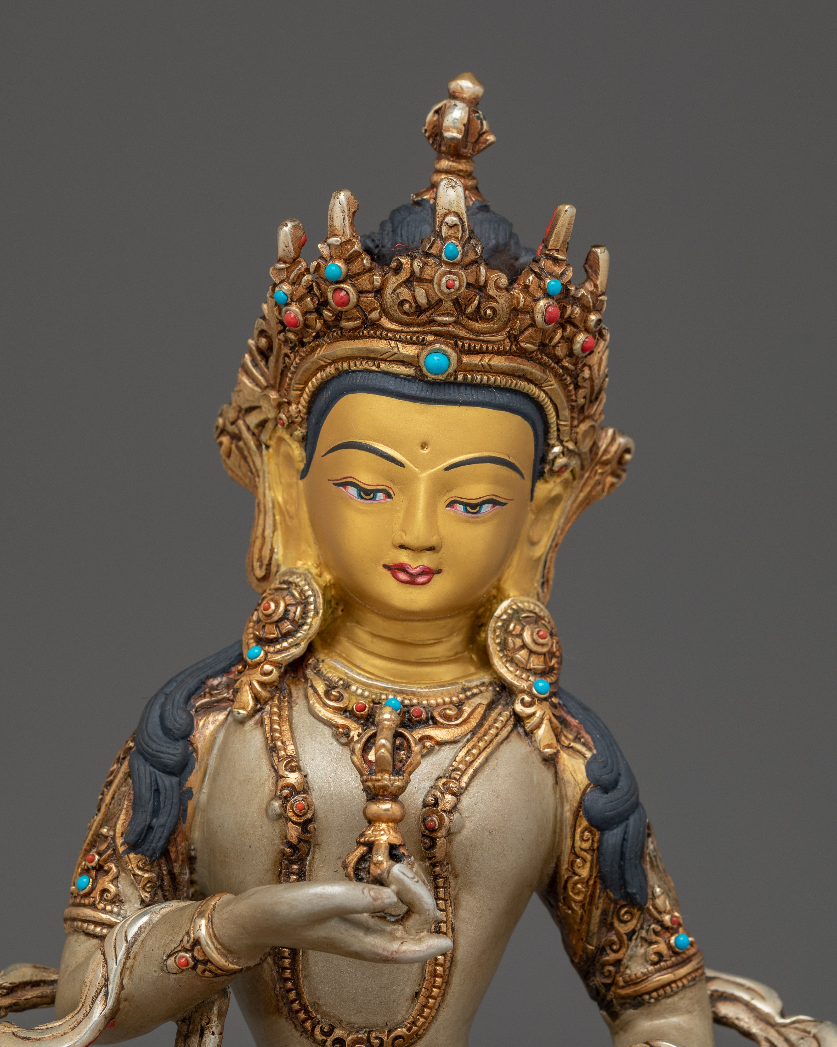 Vajrasattva, Tantric Purifier and Wisdom Deity | Nepali Handcrafted Icon