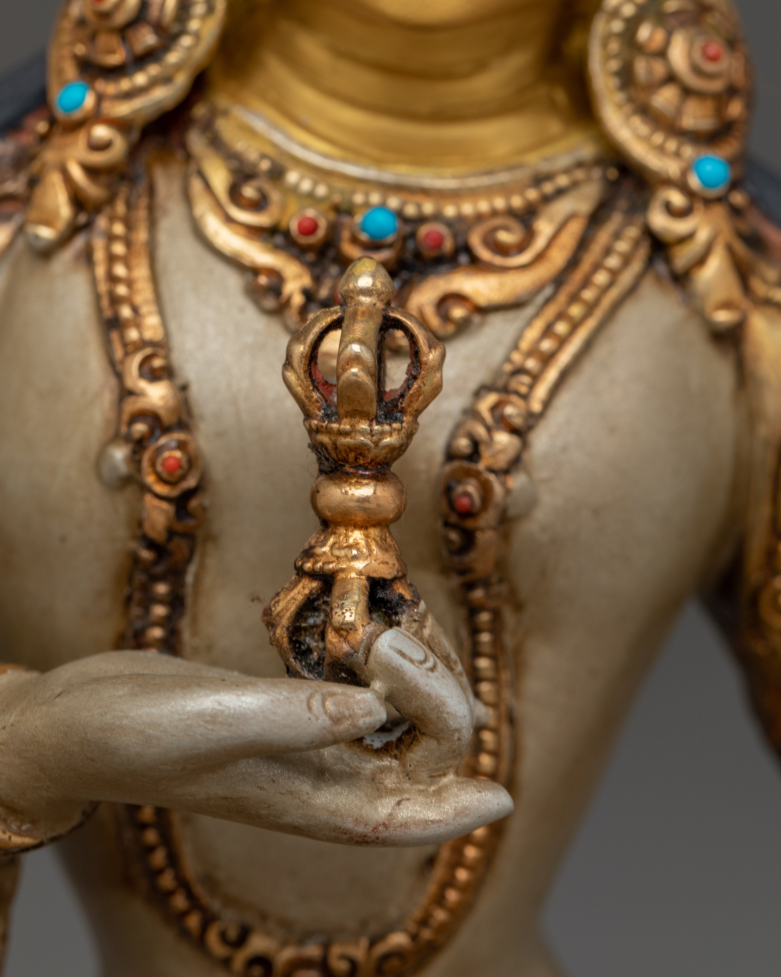 Vajrasattva, Tantric Purifier and Wisdom Deity | Nepali Handcrafted Icon