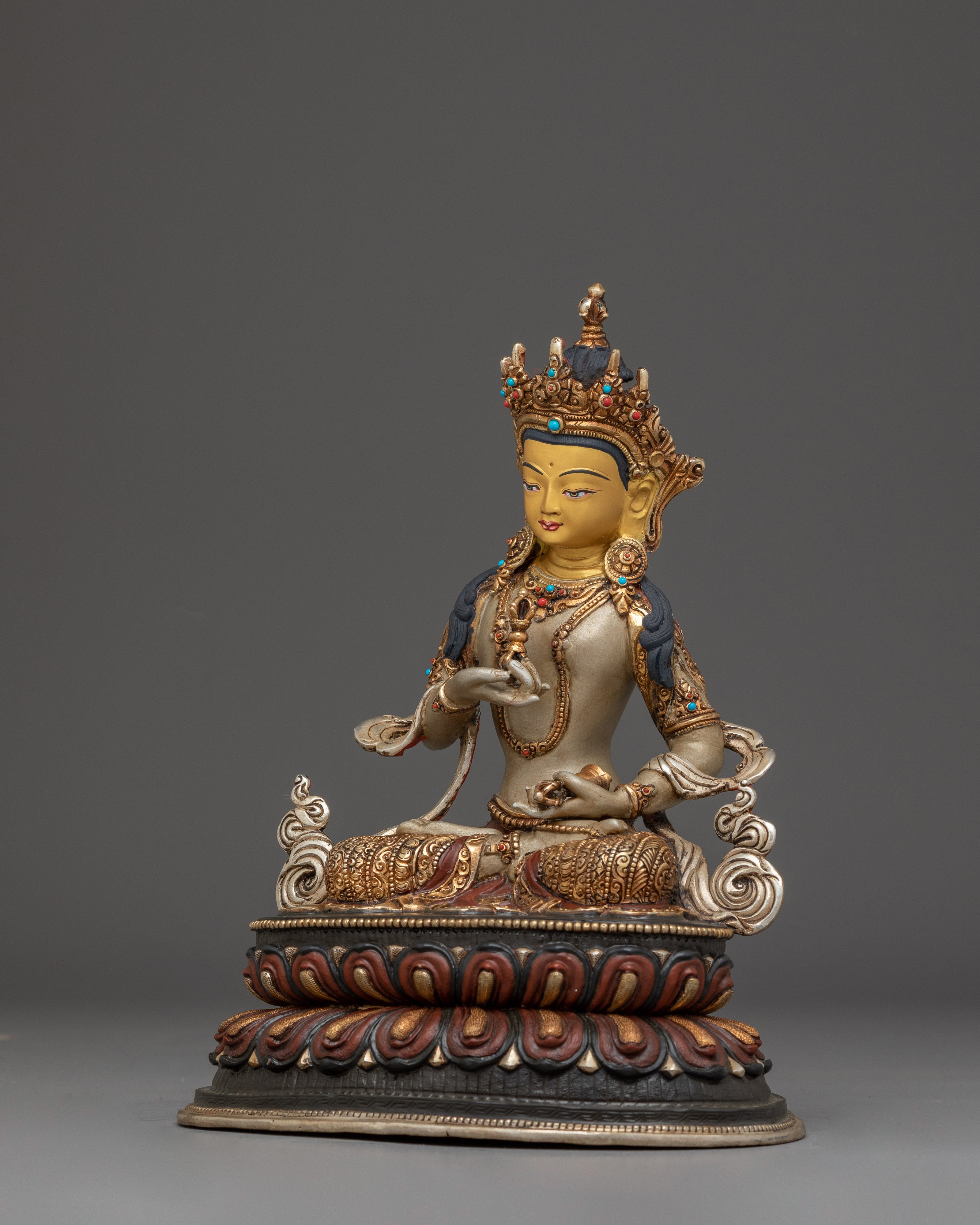 Vajrasattva, Tantric Purifier and Wisdom Deity | Nepali Handcrafted Icon