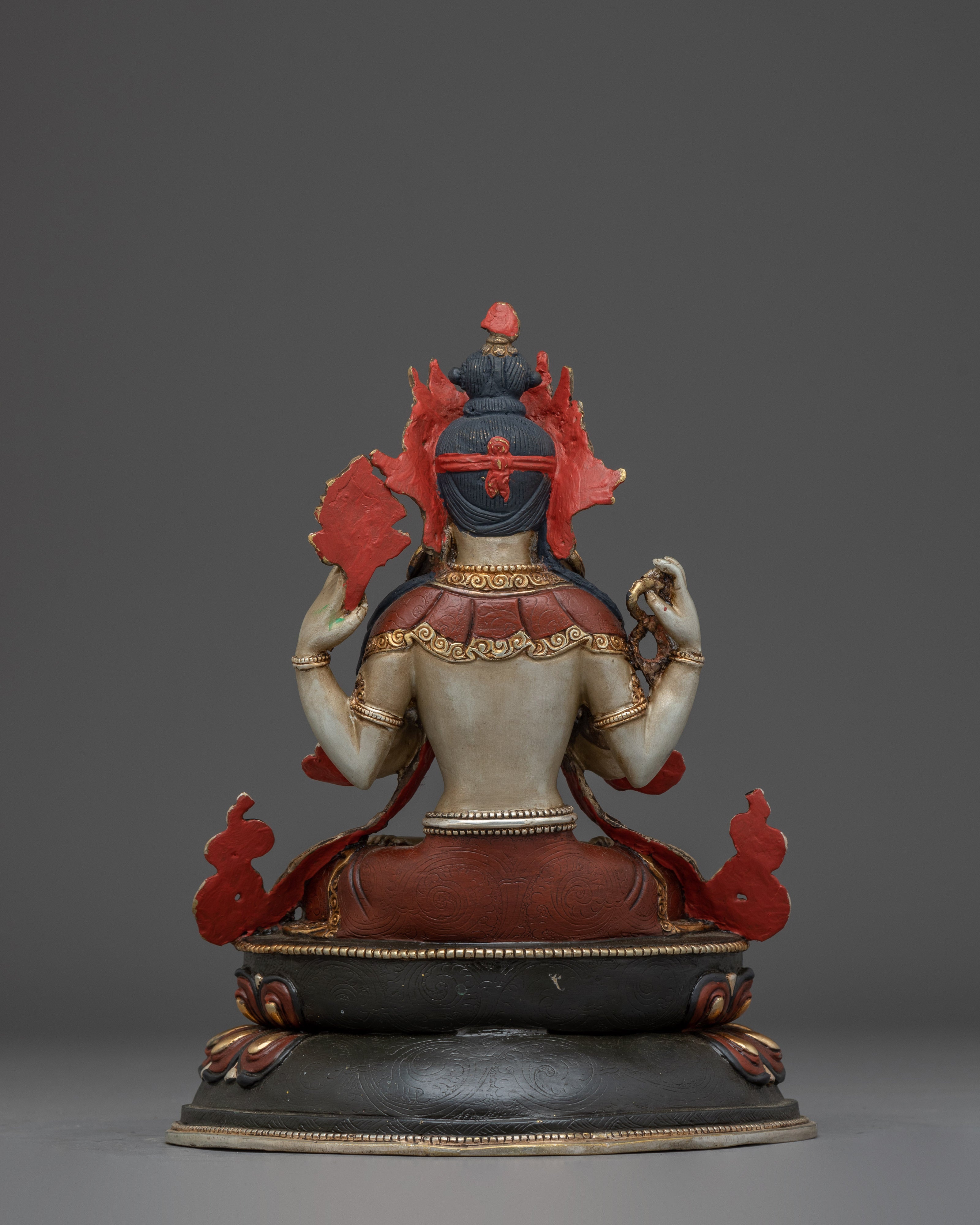 Chenrezig, Peaceful Deity | Nepali Handcrafted Icon