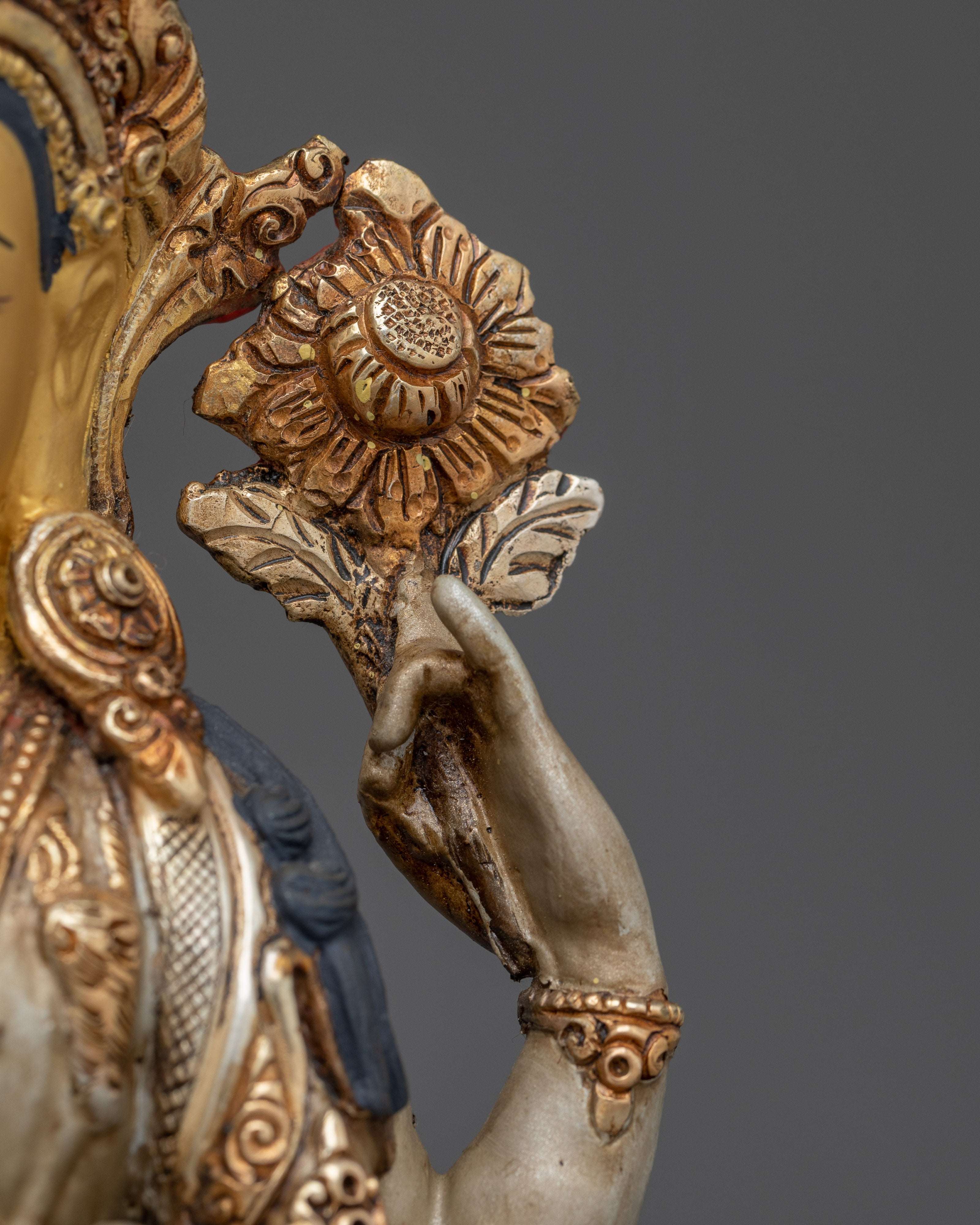 Chenrezig, Peaceful Deity | Nepali Handcrafted Icon