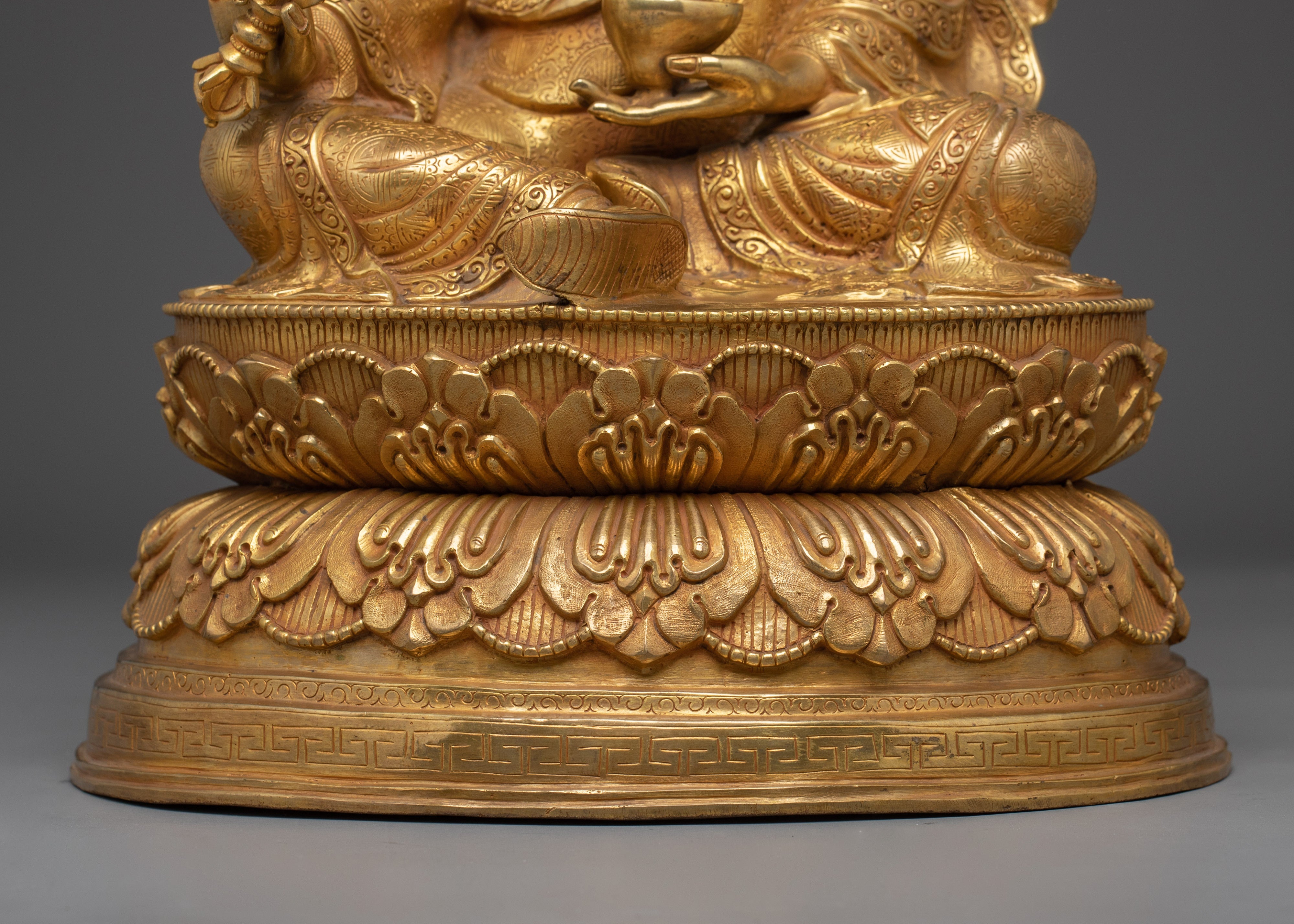 Himalayan Guru Rinpoche | Nepali Crafted Gold Gilded Icon