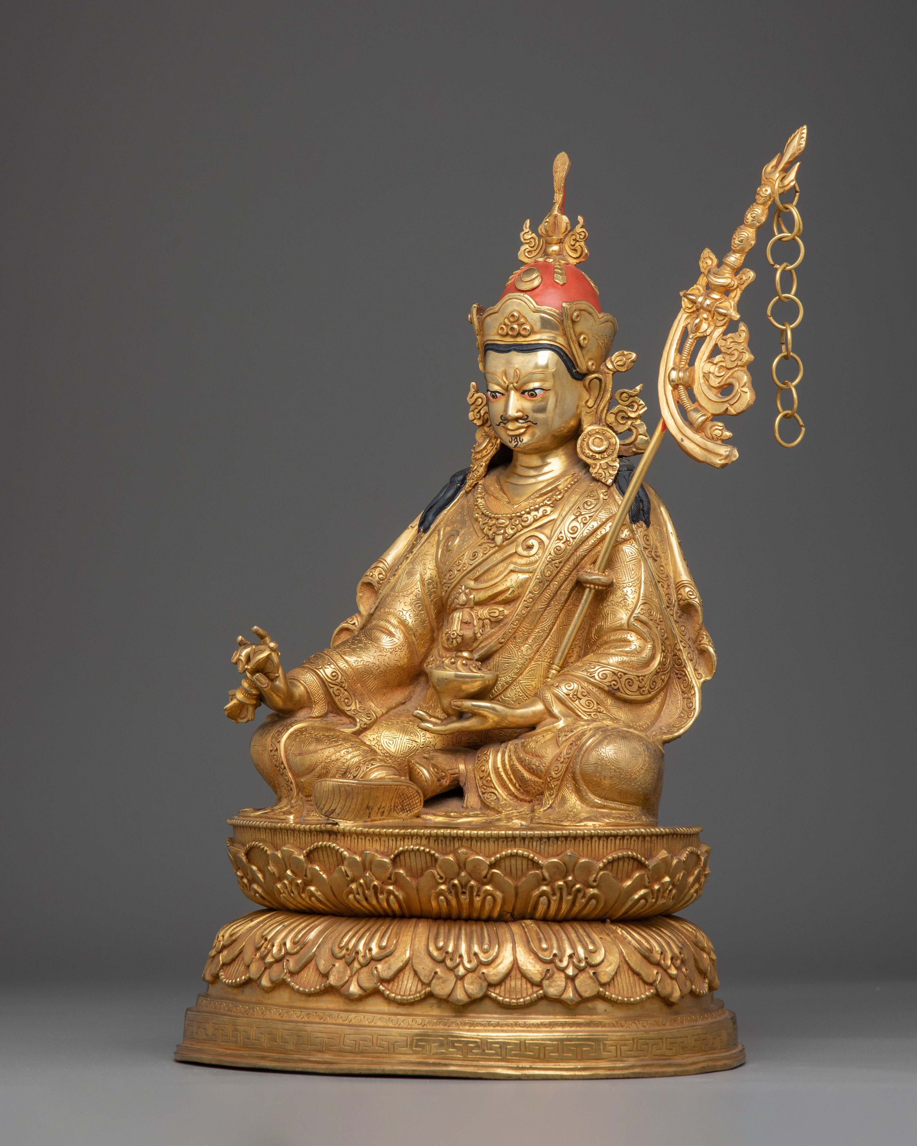 Himalayan Guru Rinpoche | Nepali Crafted Gold Gilded Icon