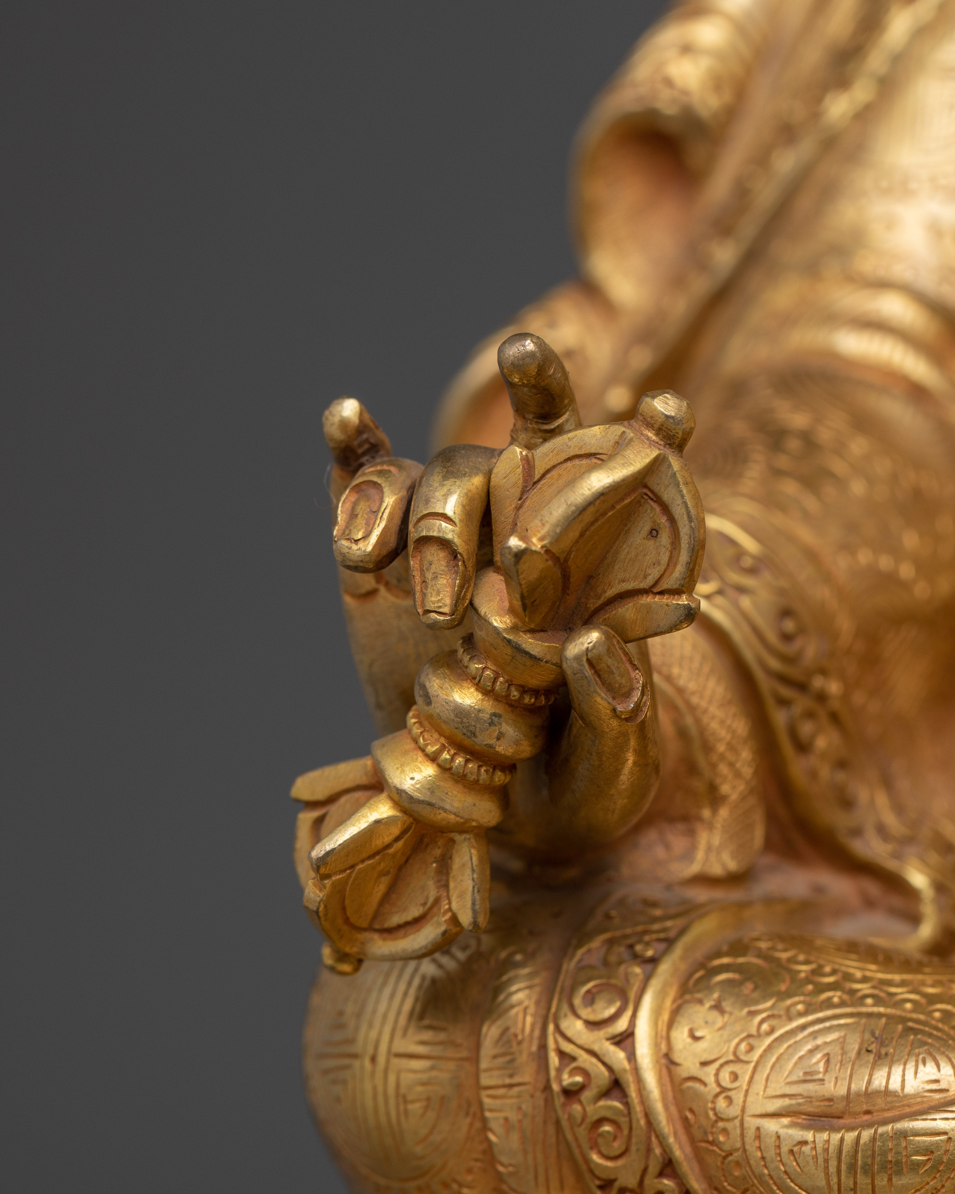 Himalayan Guru Rinpoche | Nepali Crafted Gold Gilded Icon
