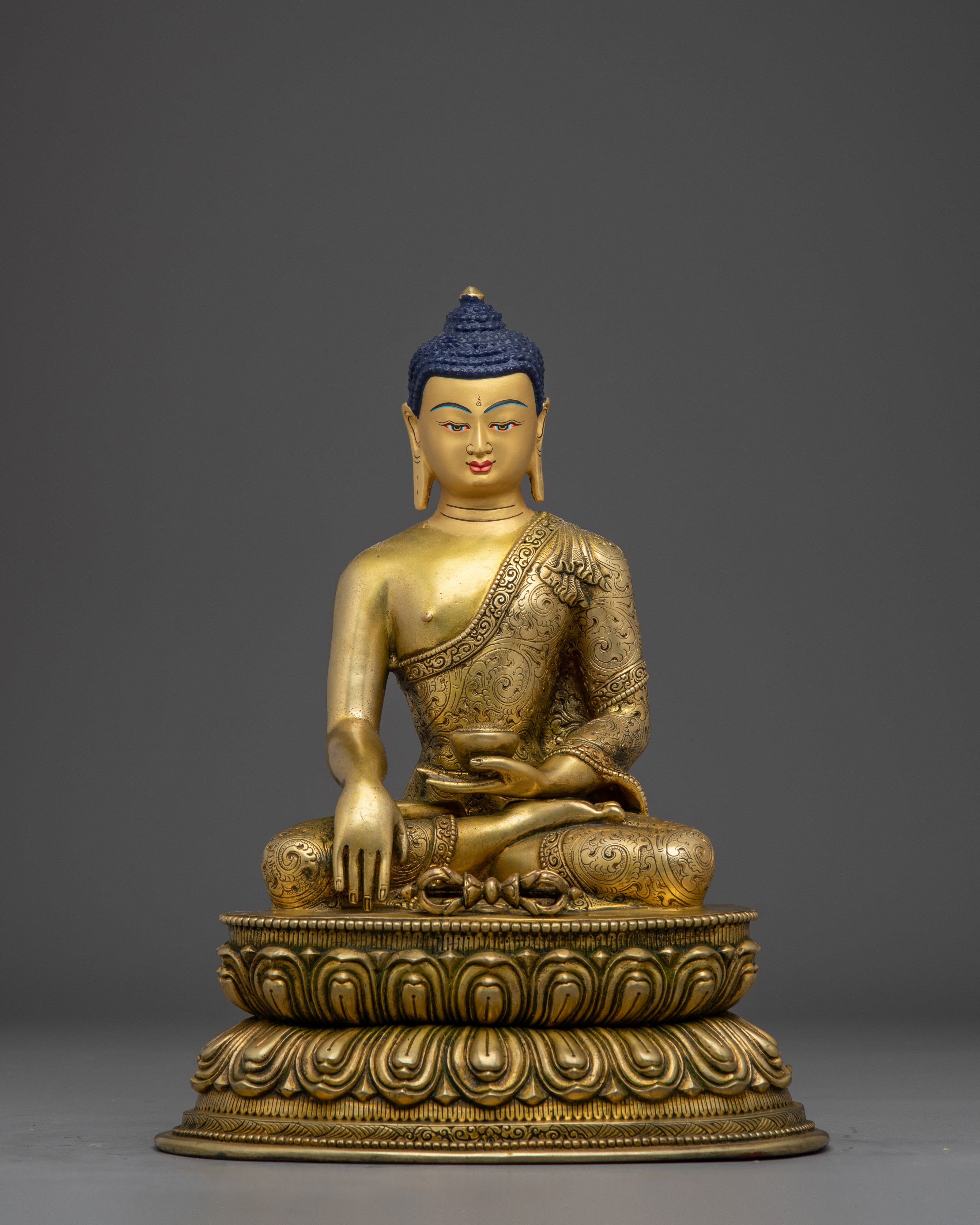 Shakyamuni Buddha, Gold Gilded Enlightened Teacher | Peace Born of Awakening