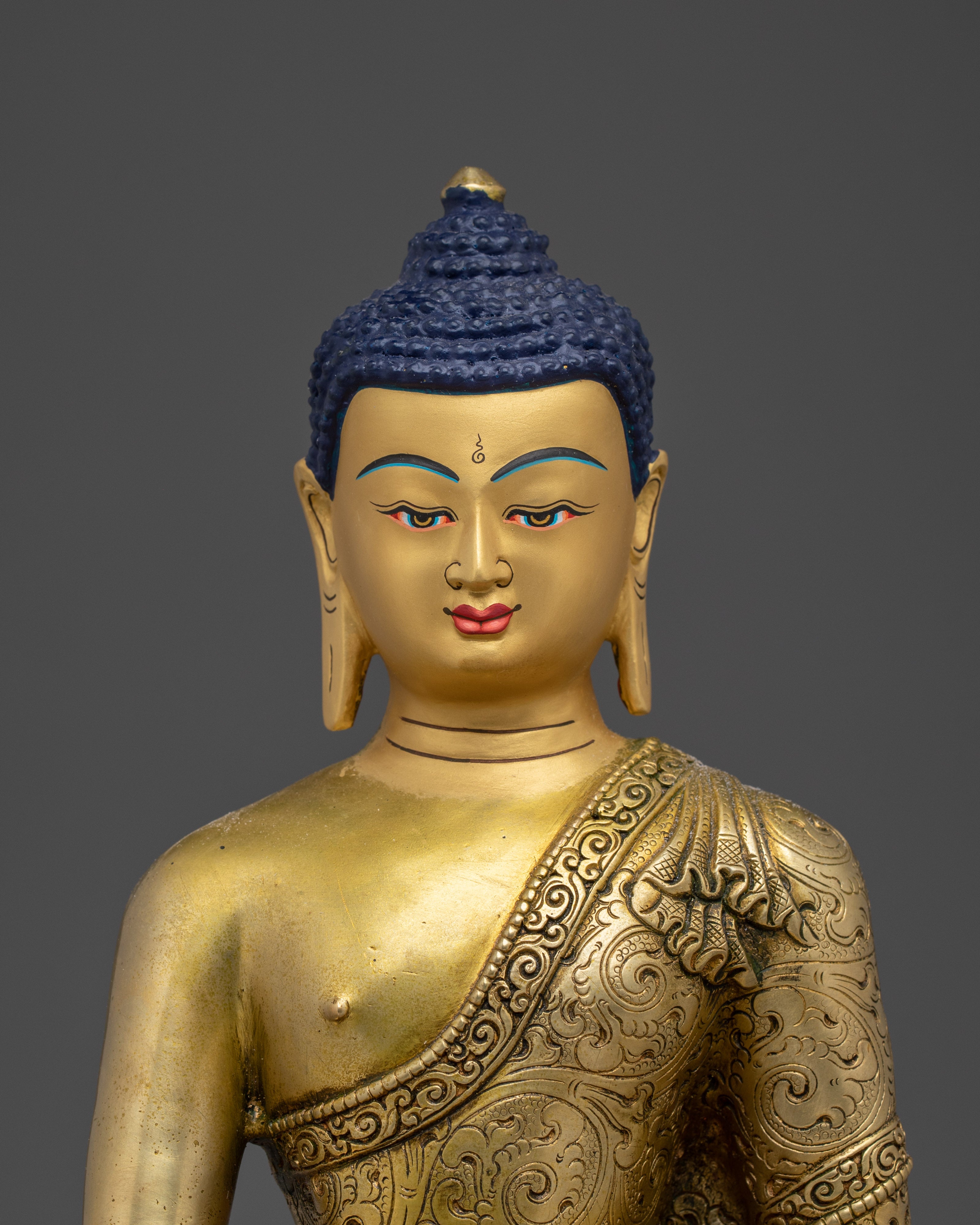 Shakyamuni Buddha, Gold Gilded Enlightened Teacher | Peace Born of Awakening