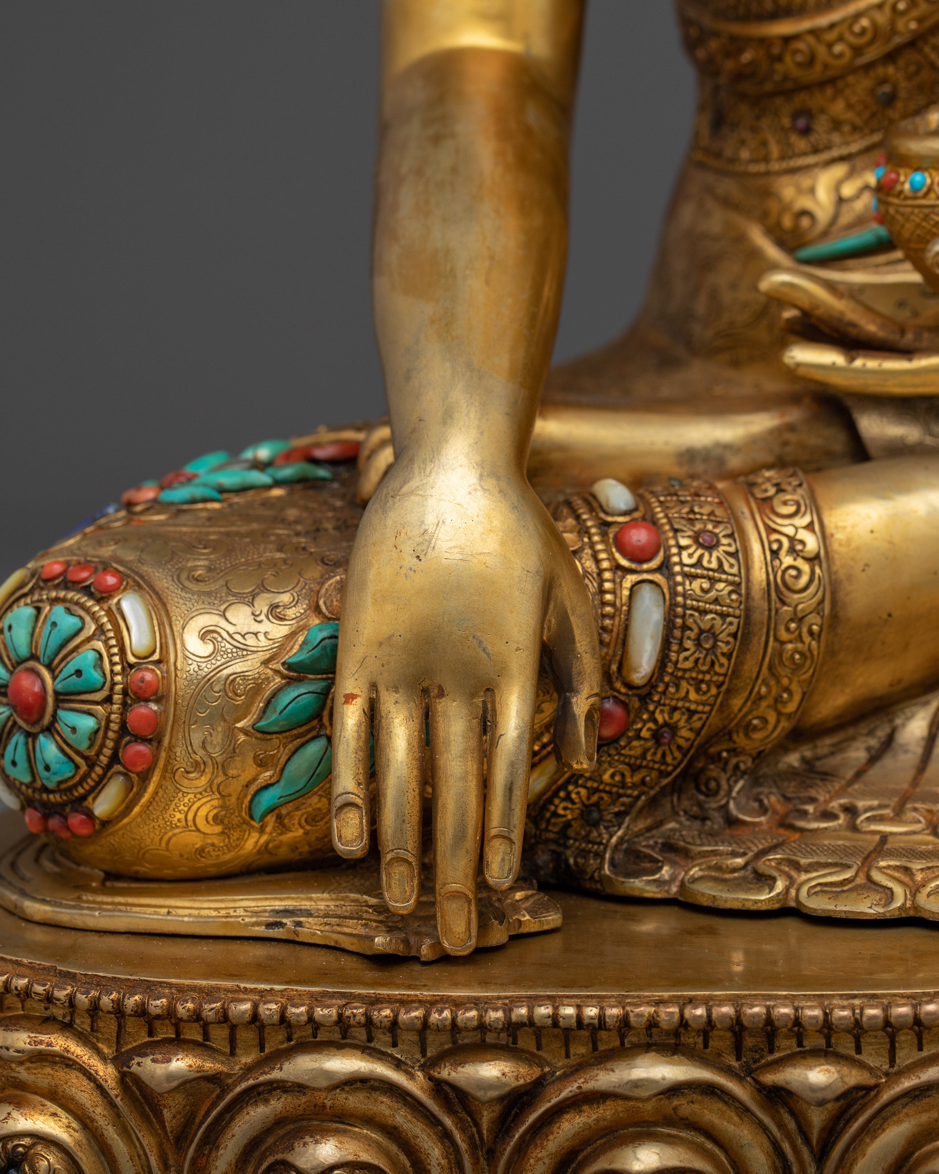 Shakyamuni, Buddha of Wisdom | Nepali Gold Gilded Icon