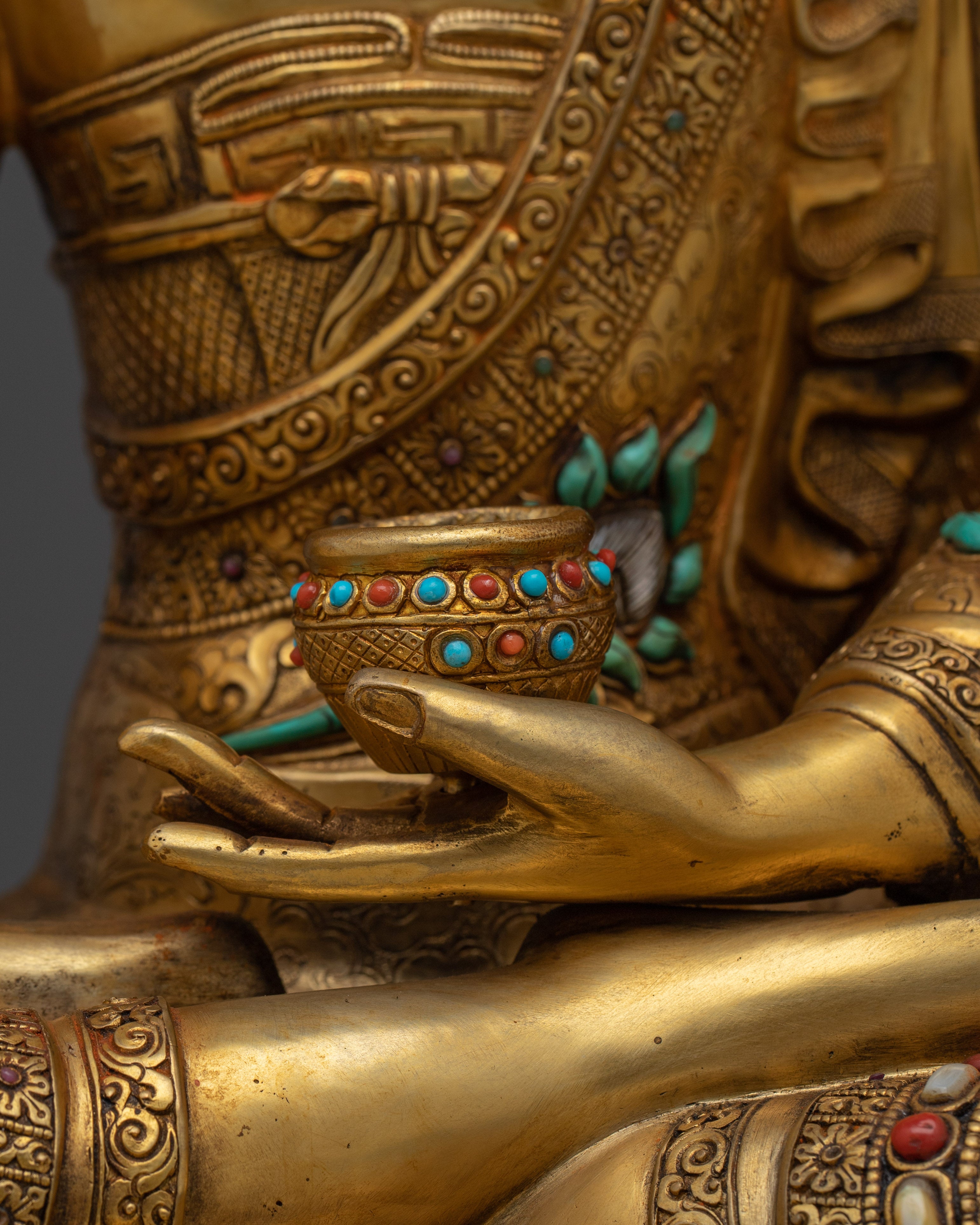 Shakyamuni, Buddha of Wisdom | Nepali Gold Gilded Icon