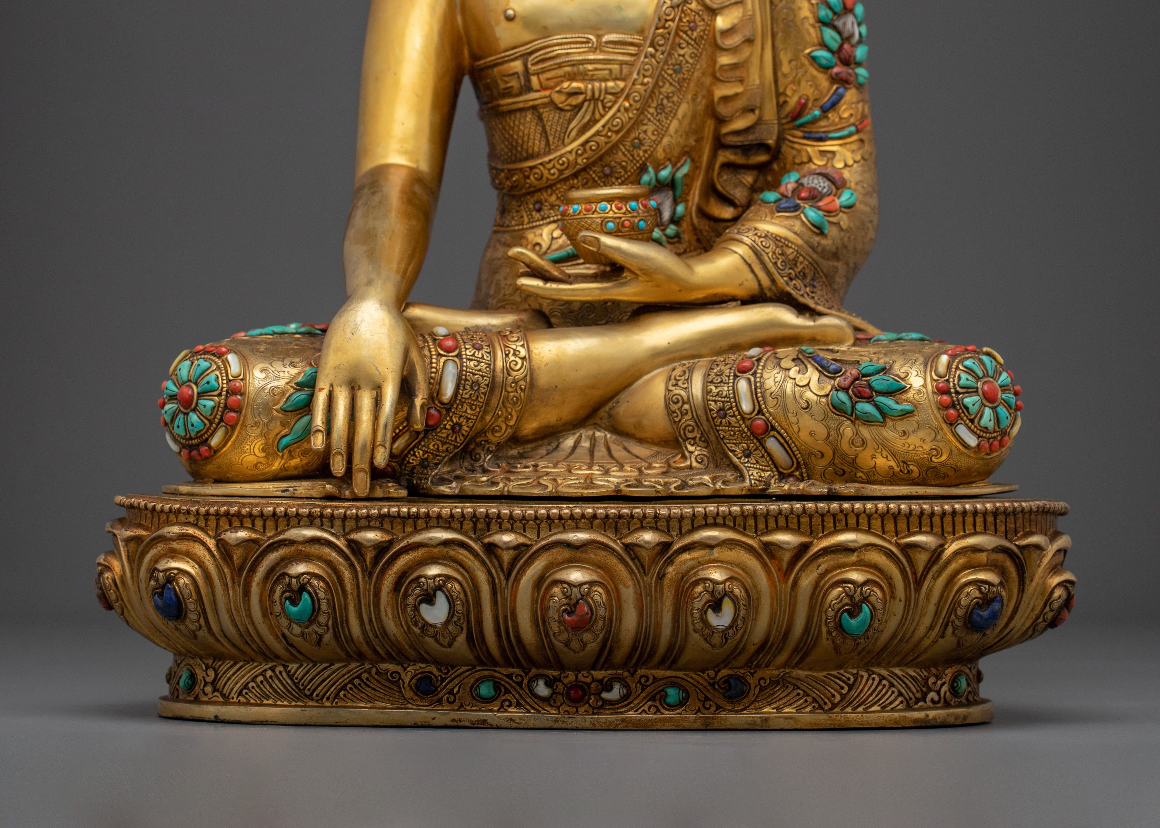 Shakyamuni, Buddha of Wisdom | Nepali Gold Gilded Icon