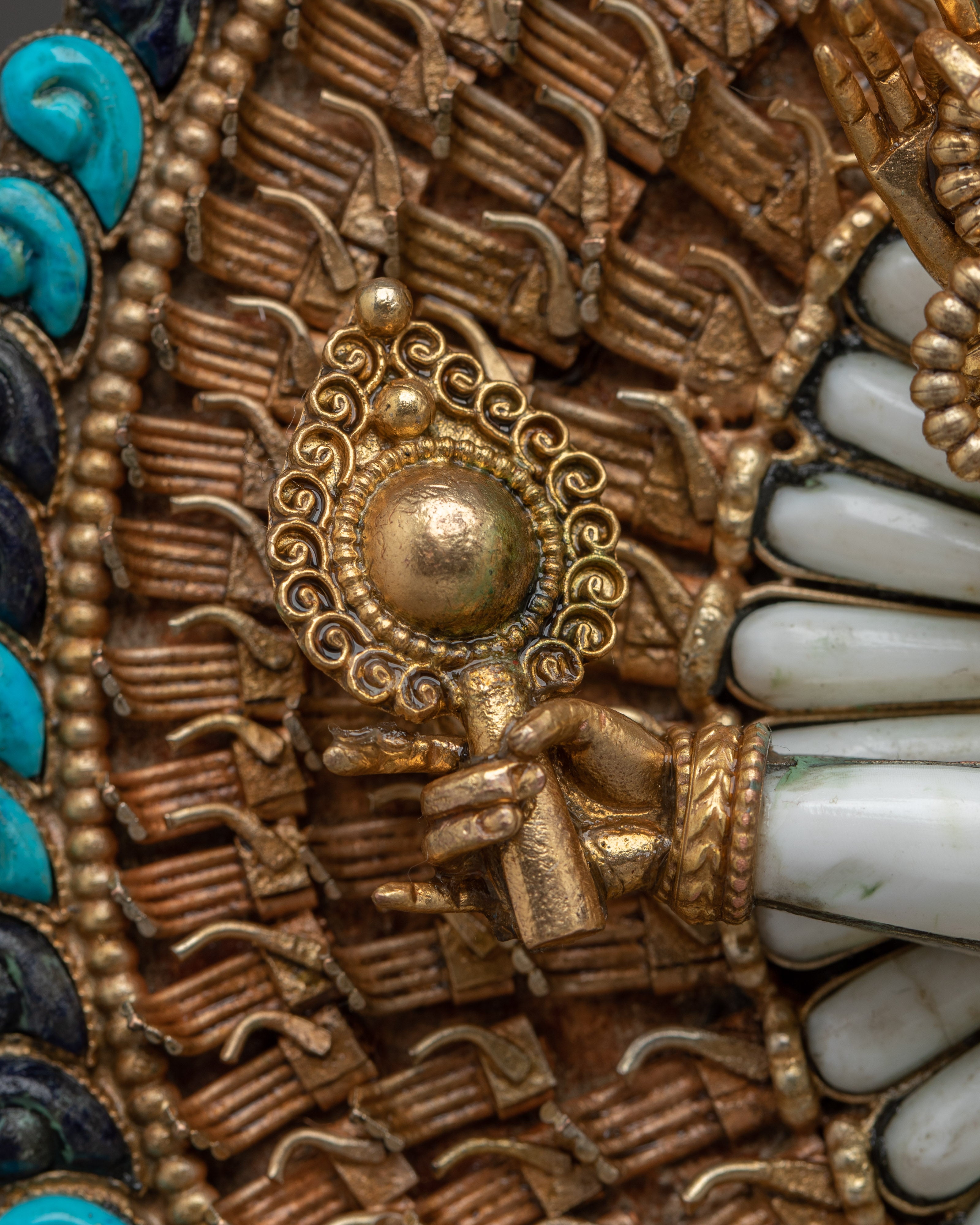 1000 Armed Chenrezig With Gemstone Inlaid | Nepalese art for deep meditation