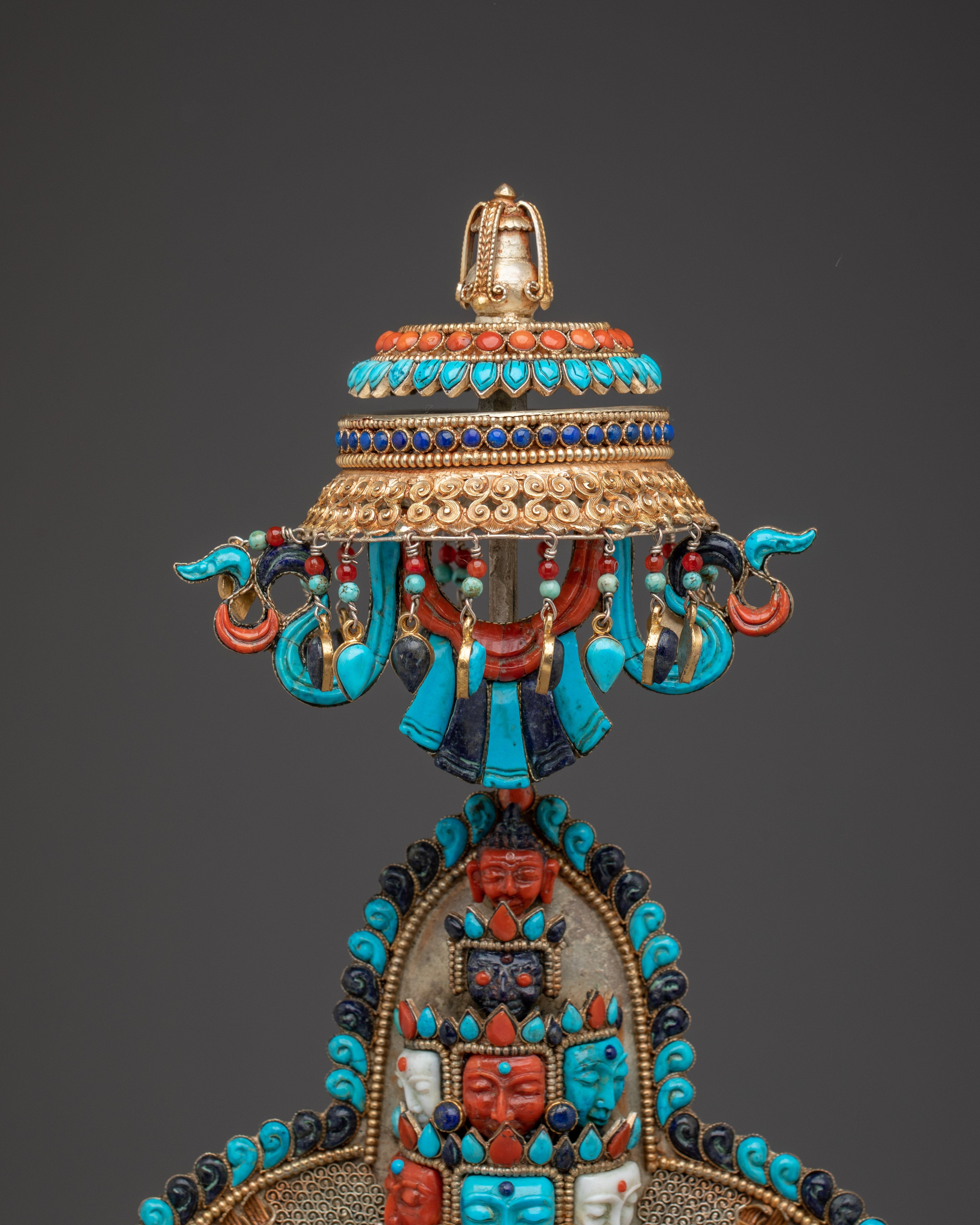 1000 Armed Chenrezig With Gemstone Inlaid | Nepalese art for deep meditation