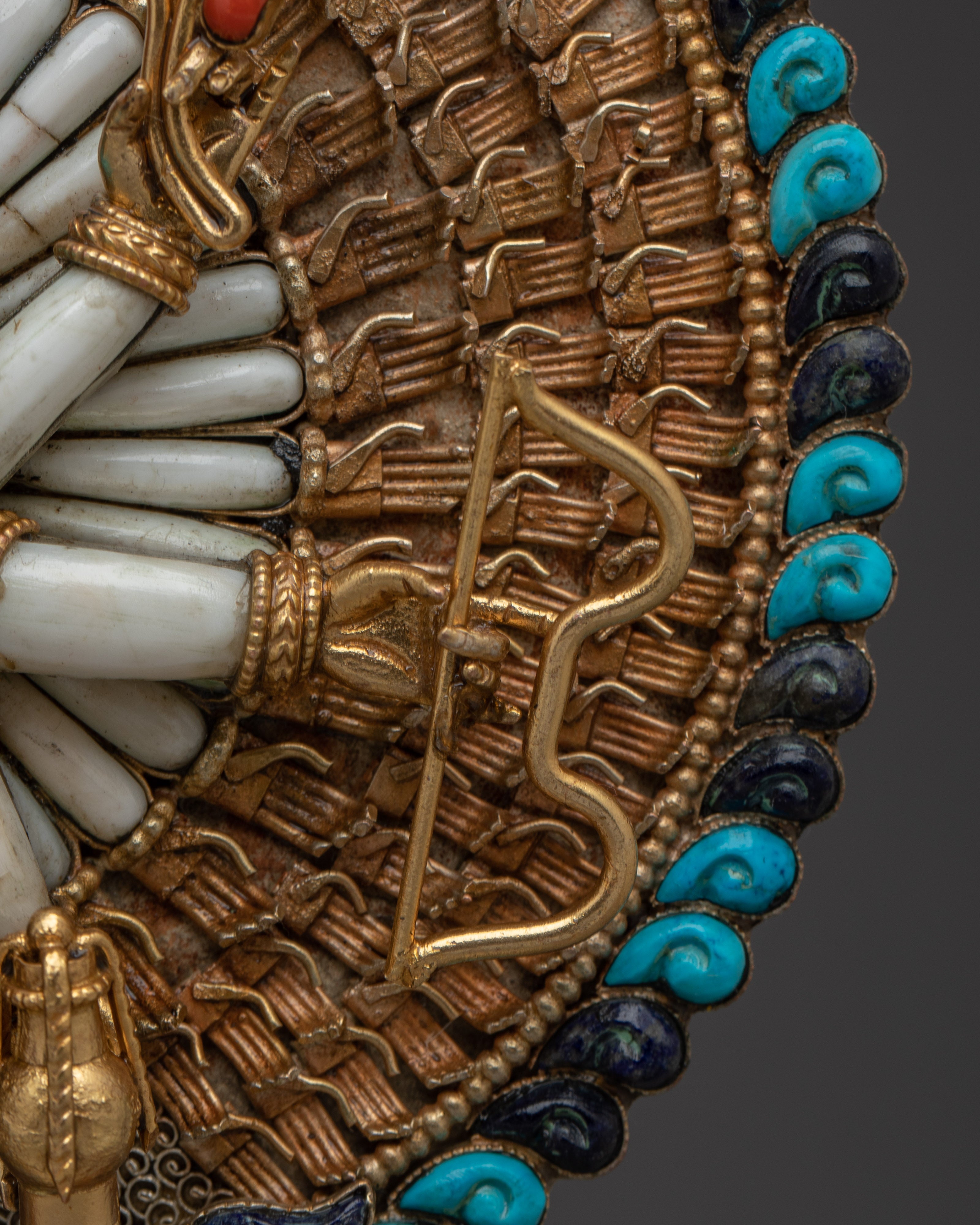 1000 Armed Chenrezig With Gemstone Inlaid | Nepalese art for deep meditation