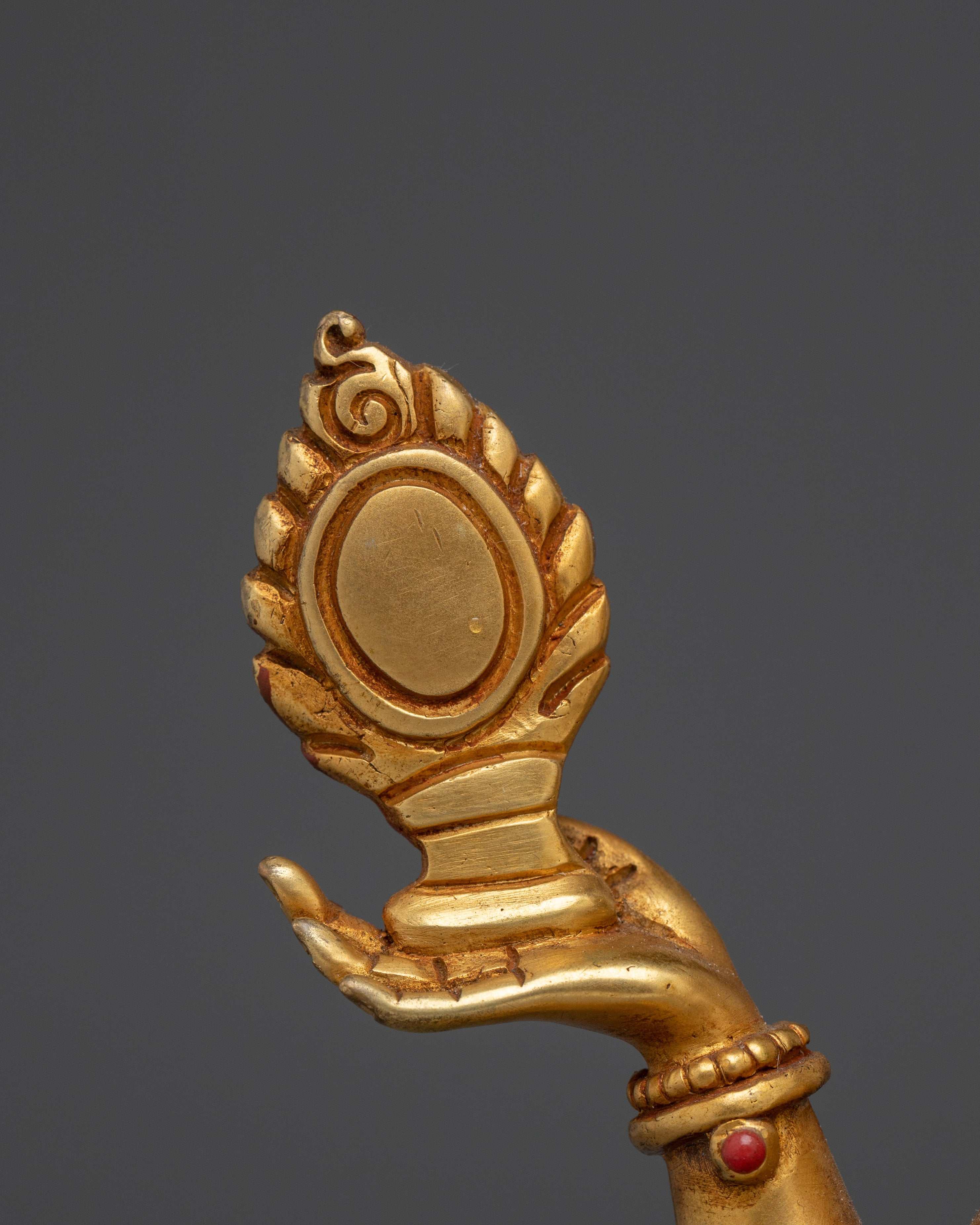 24K gold-gilded copper Laxmi statue | Handmade Spiritual & Altar Decor