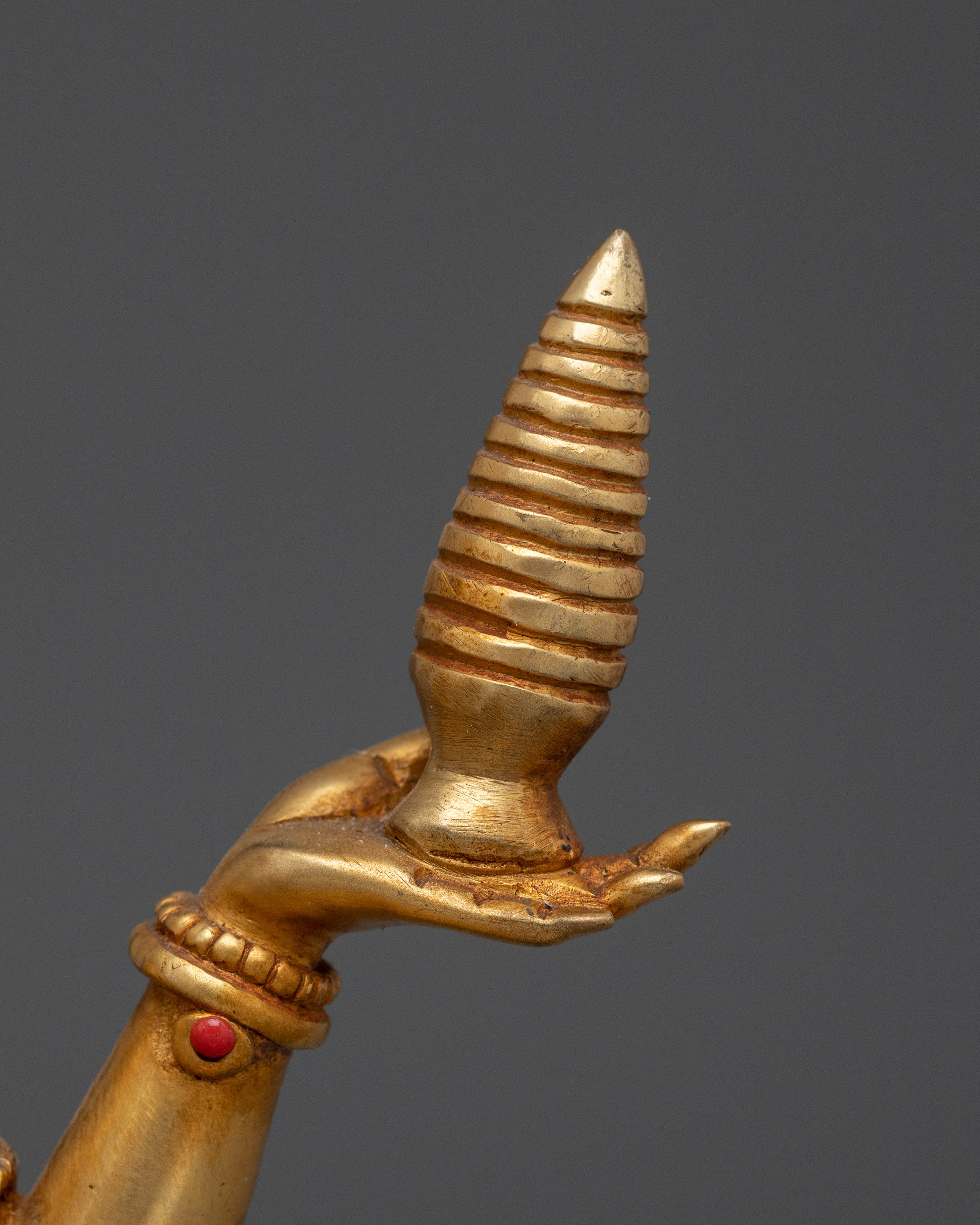 24K gold-gilded copper Laxmi statue | Handmade Spiritual & Altar Decor