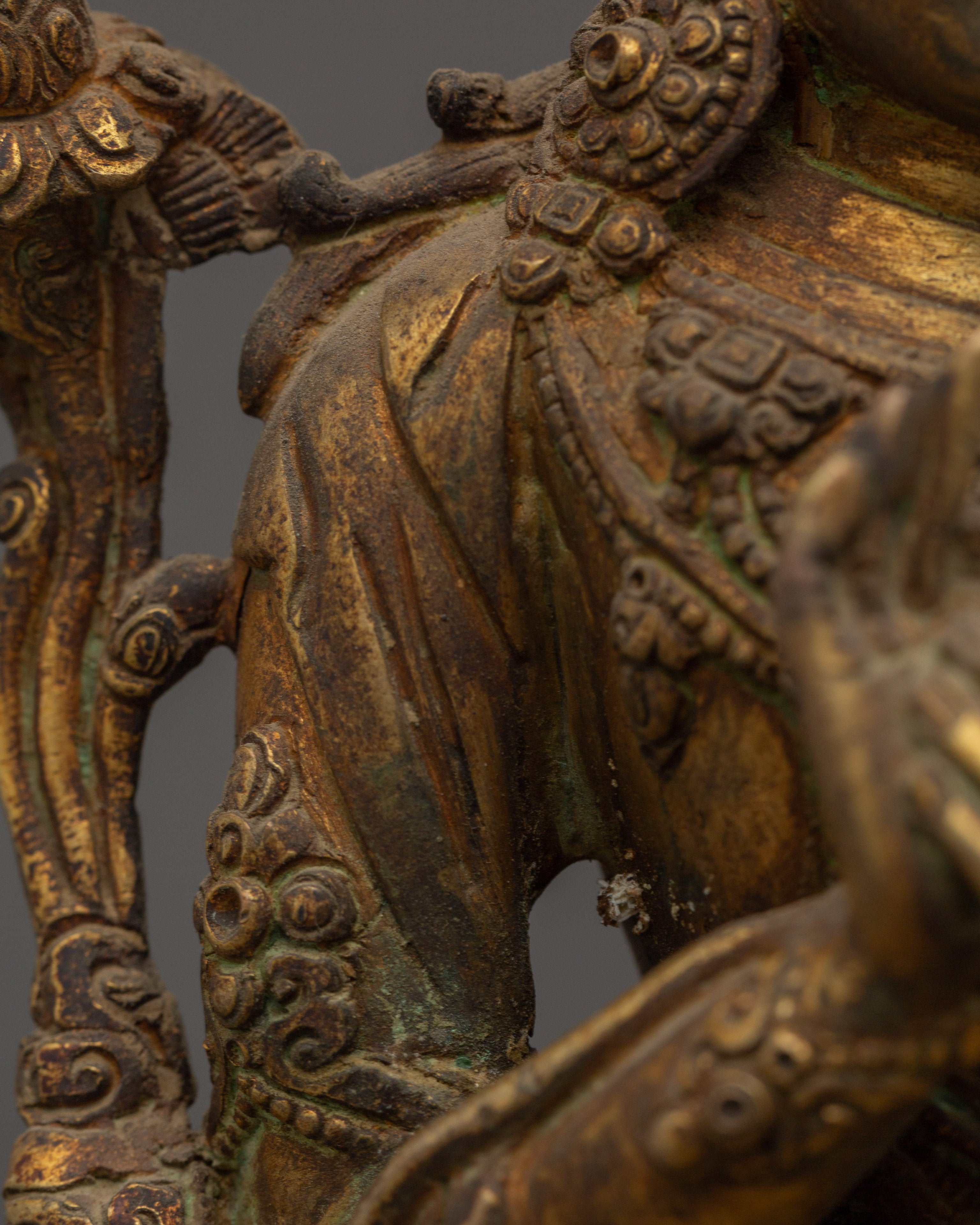 Manjushri Statue with Antique Finish | Wisdom Bodhisattva