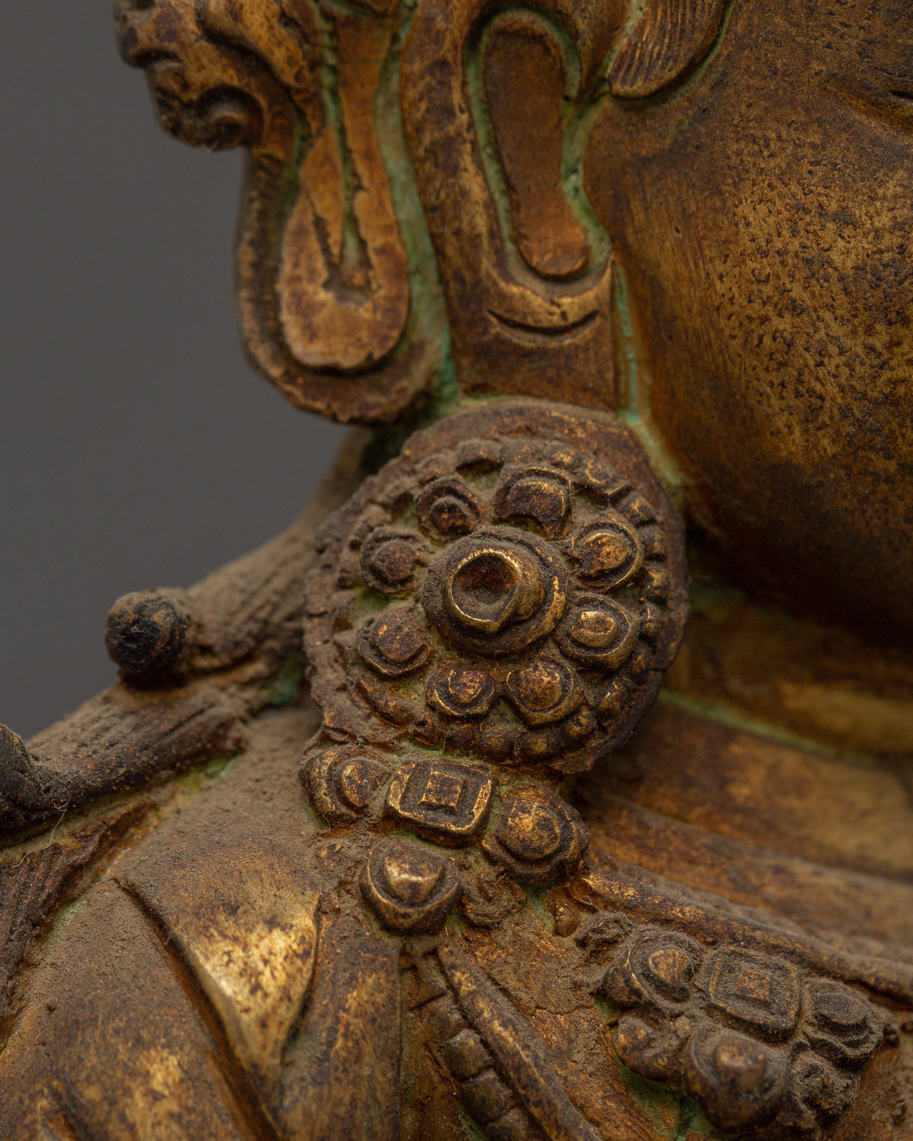 Manjushri Statue with Antique Finish | Wisdom Bodhisattva