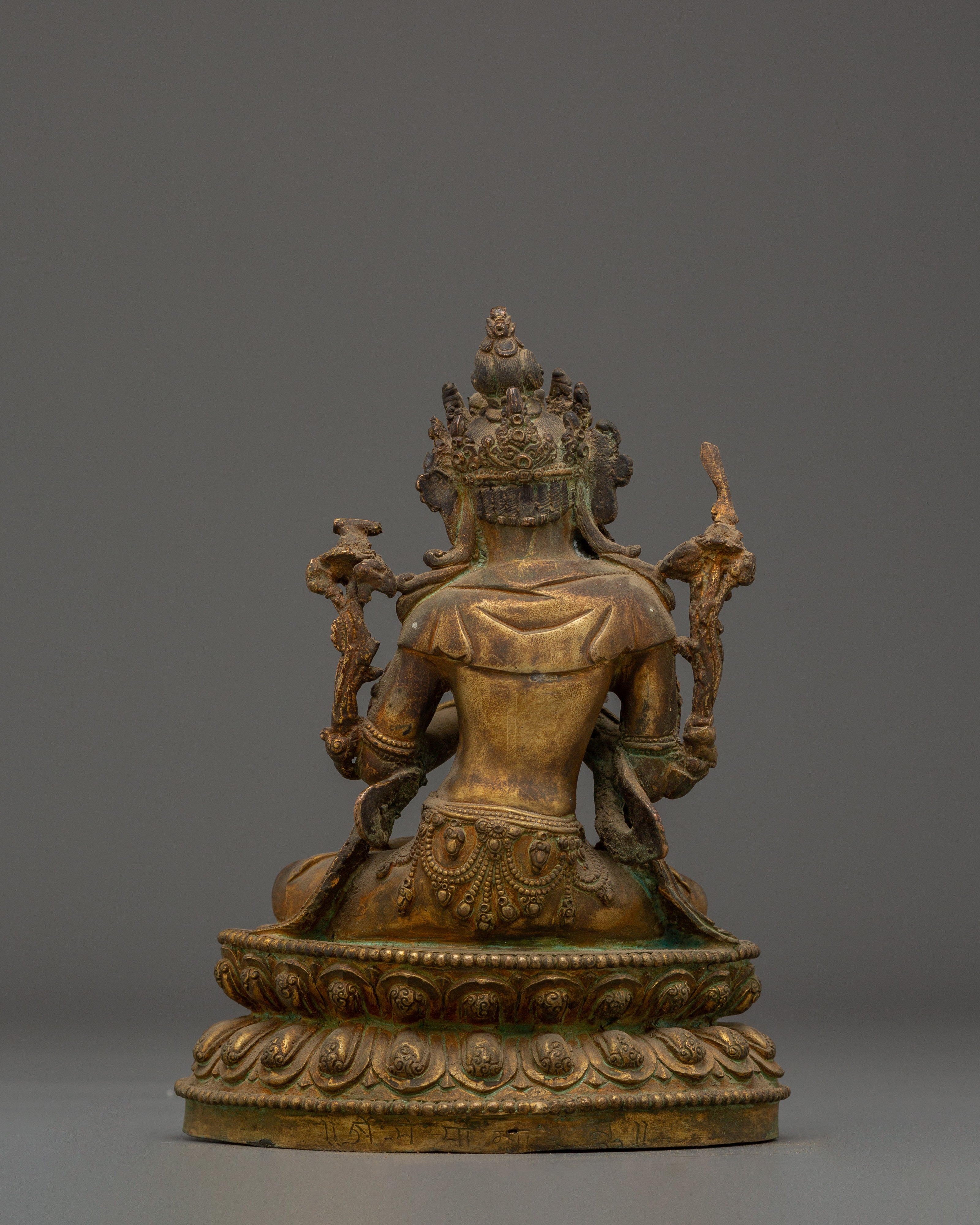 Manjushri Statue with Antique Finish | Wisdom Bodhisattva
