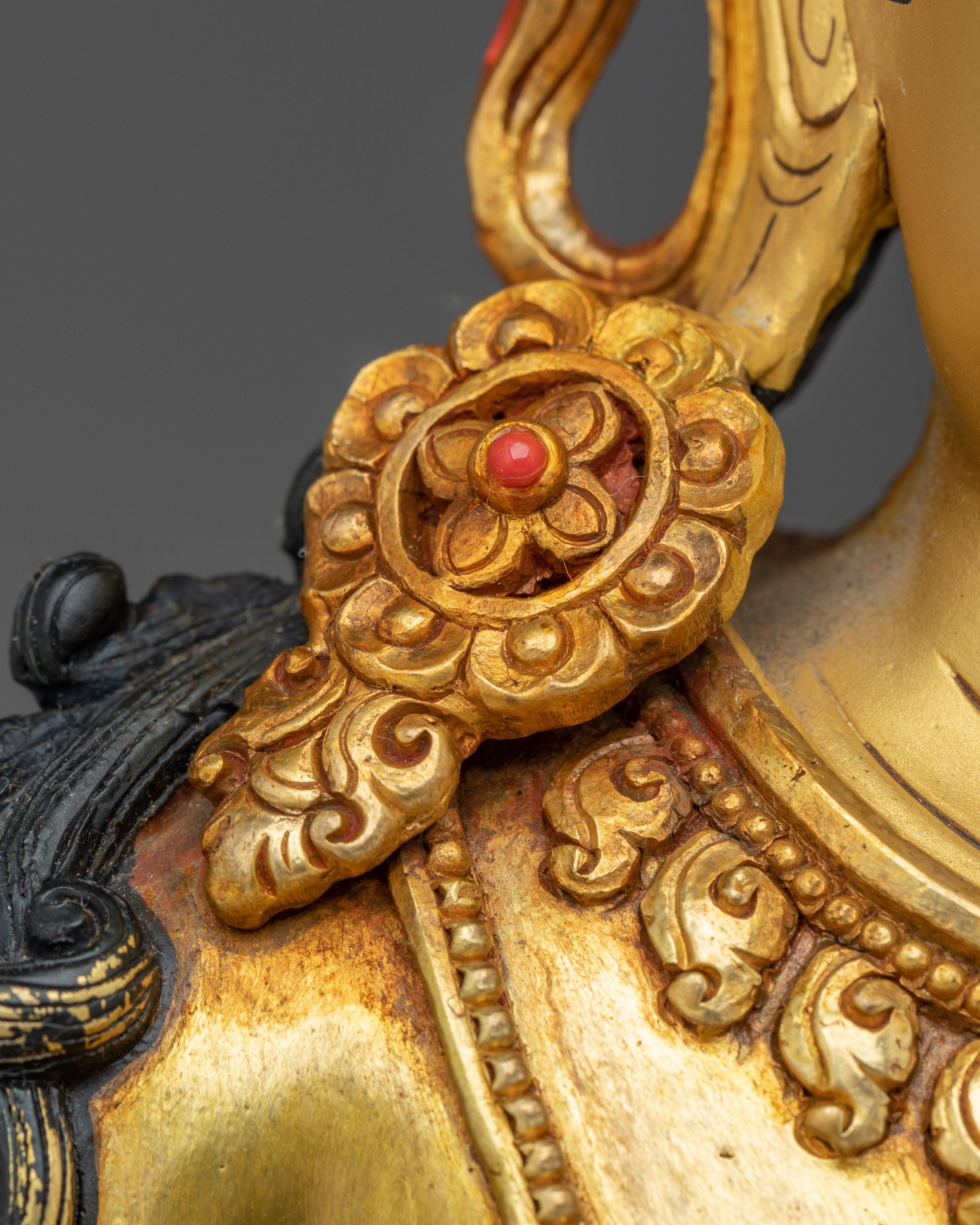 Manjushri, Dharma Sword Holder | Gold Gilded Tibetan Statue
