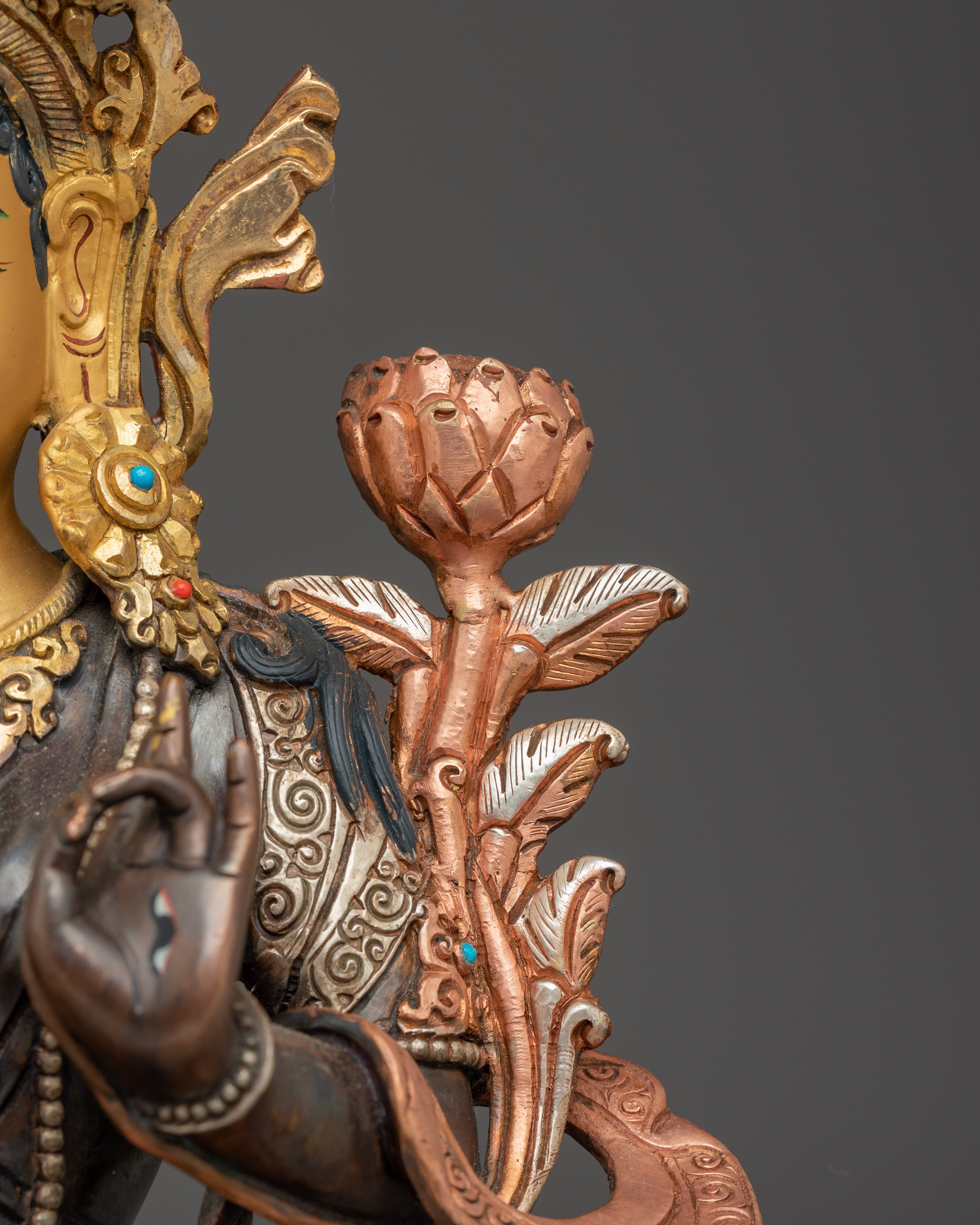 Seven-eyed Goddess White Tara Statue | Buddhist Healing Goddess